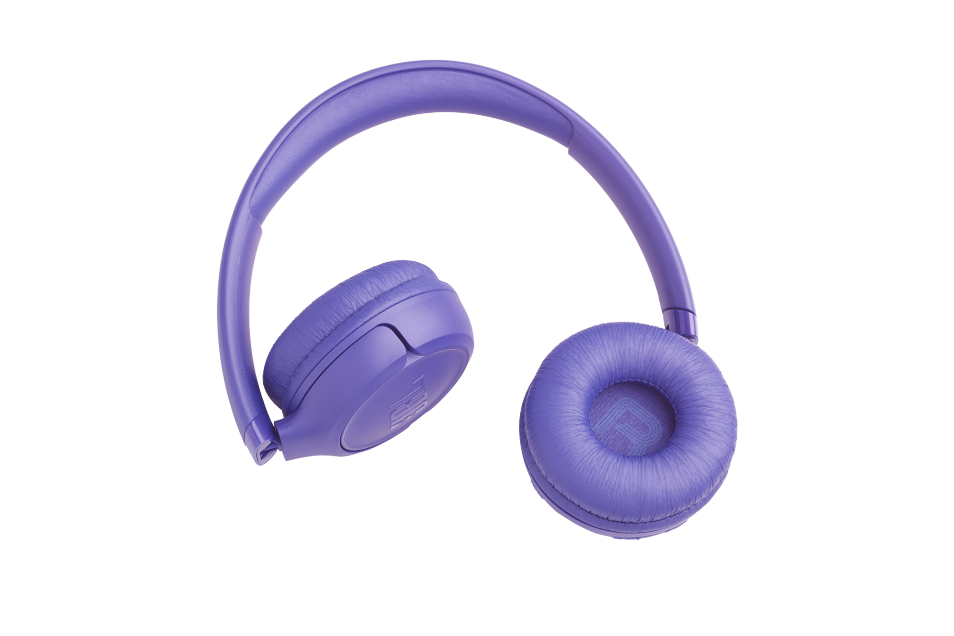 JBL TUNE 530BT 무선 온이어 헤드폰 라벤더 이어컵이 접힌 모습 3