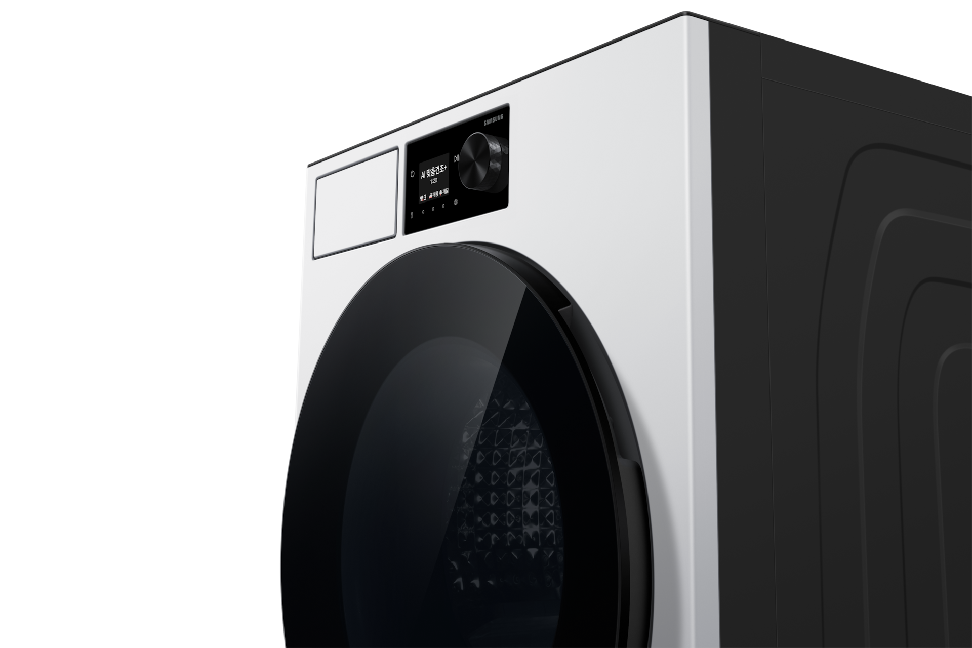 Bespoke AI 건조기 20kg (71.1mm LCD) 화이트 우측 확대