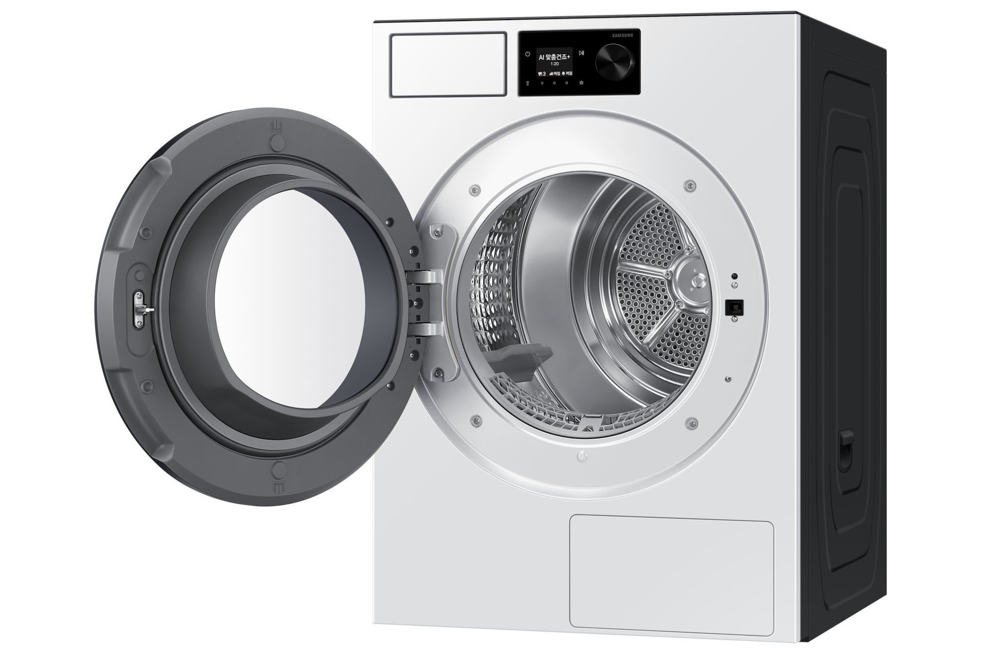 Bespoke AI 건조기 22kg (71.1mm LCD) 화이트 우측 도어열림