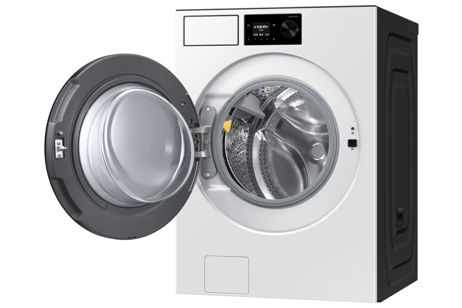 Bespoke AI 세탁기 24kg (71.1mm LCD) 화이트 우측 도어열림