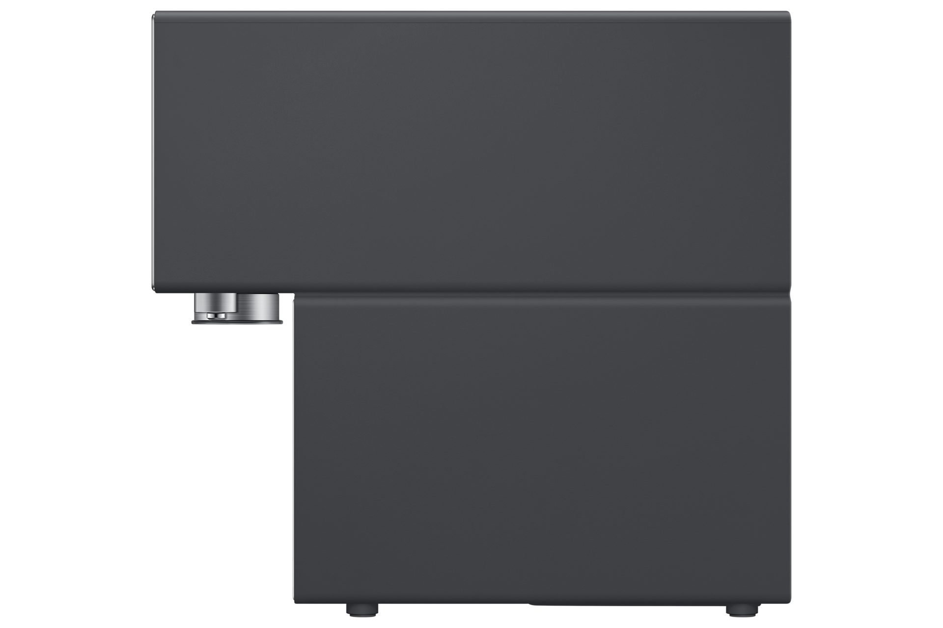 Bespoke AI 얼음정수기 (냉/온/정수) 솝스톤 차콜 우측면