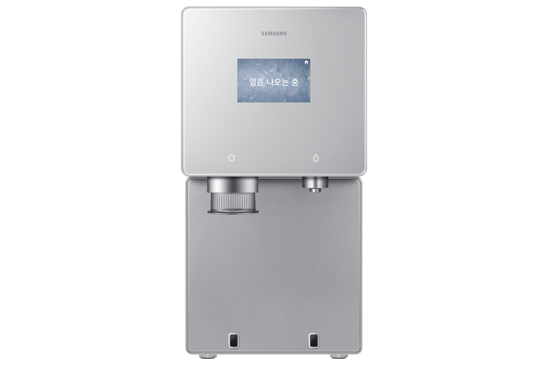 Bespoke AI 얼음정수기 (냉/온/정수) 새틴 그레이지 정면
