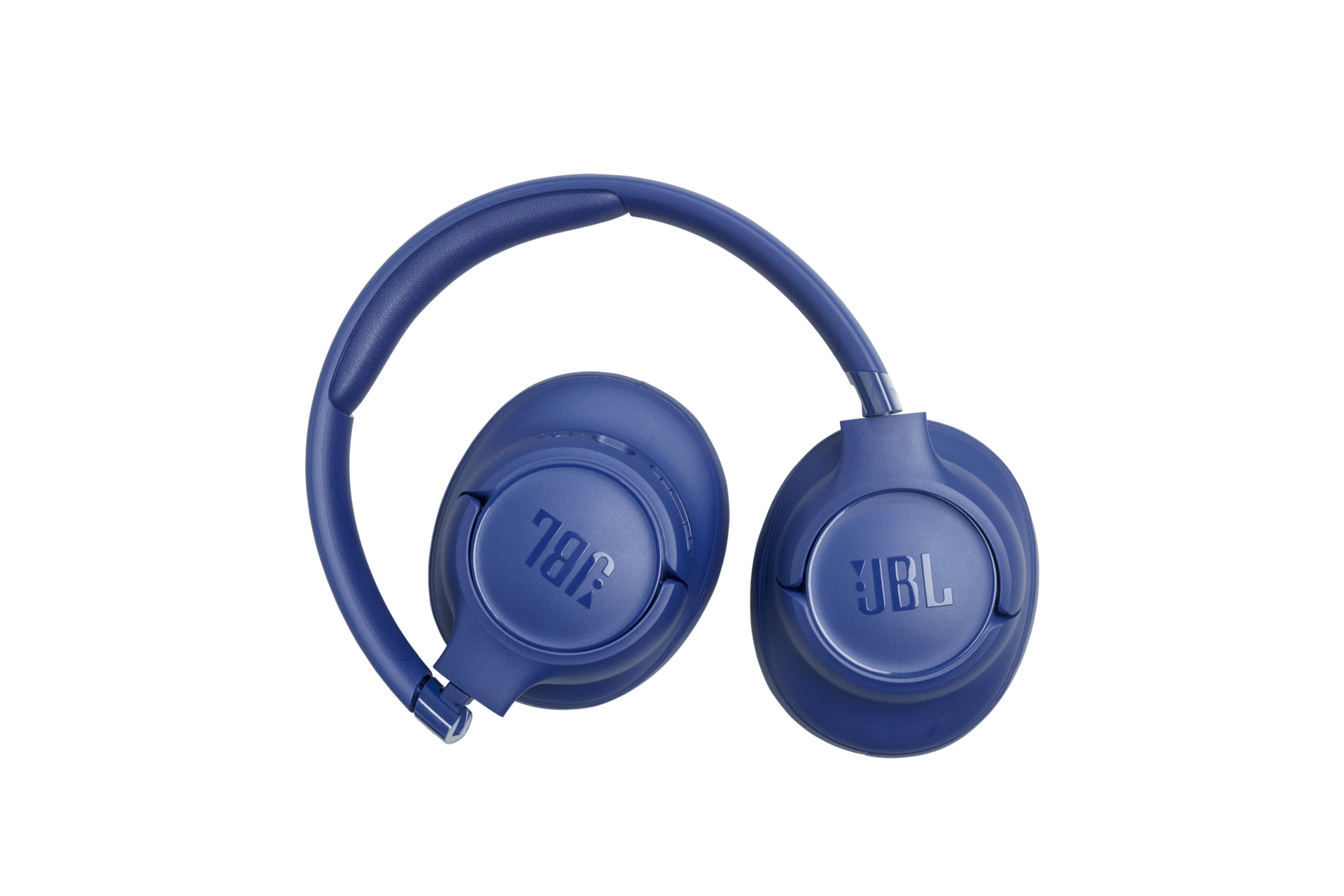 JBL TUNE 730BT 무선 오버이어 헤드폰 블루 이어컵이 접힌 모습 2