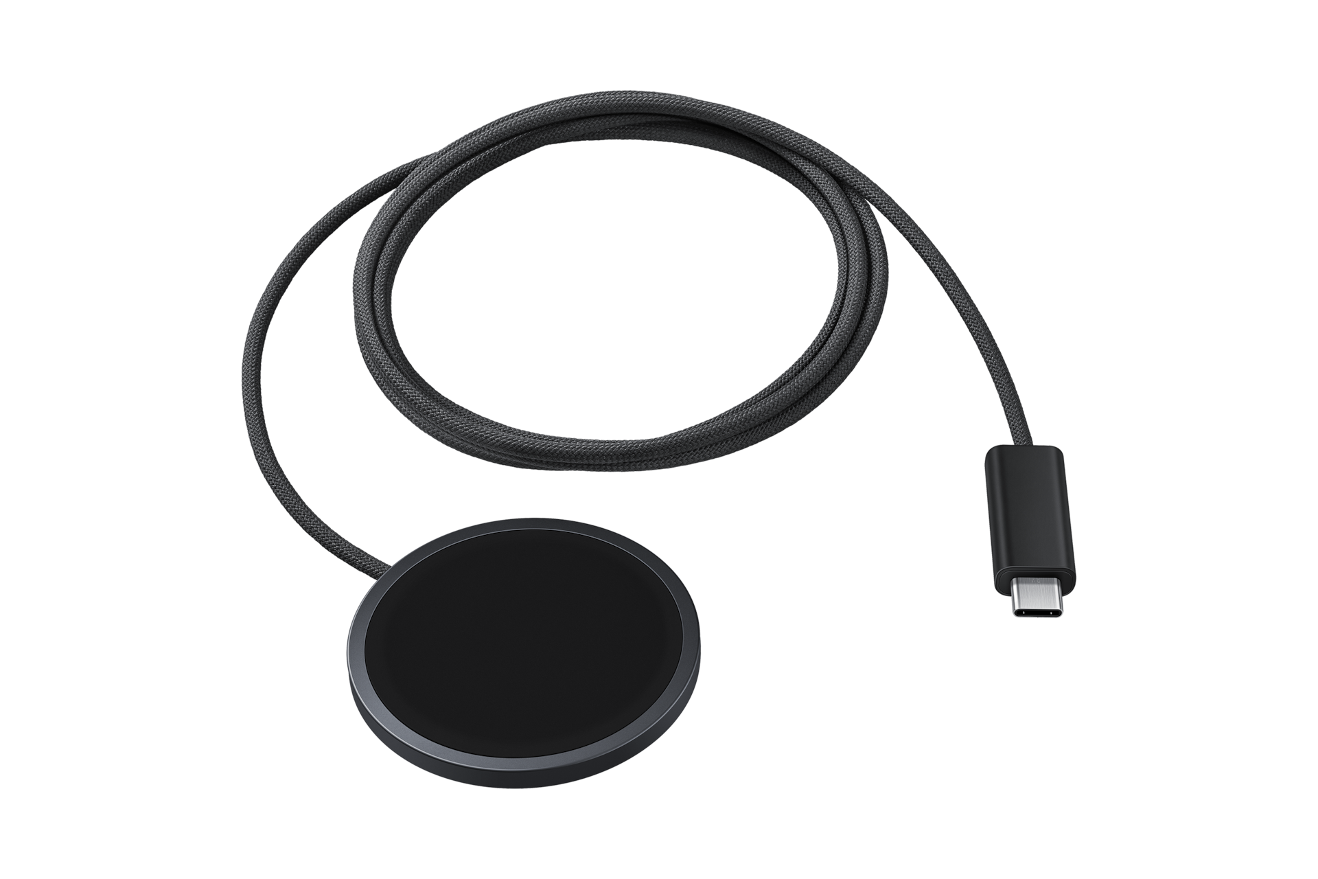마그넷 무선 충전기 (25W) (다크 그레이) 선 부분을 동그랗게 말아둔 전체 이미지