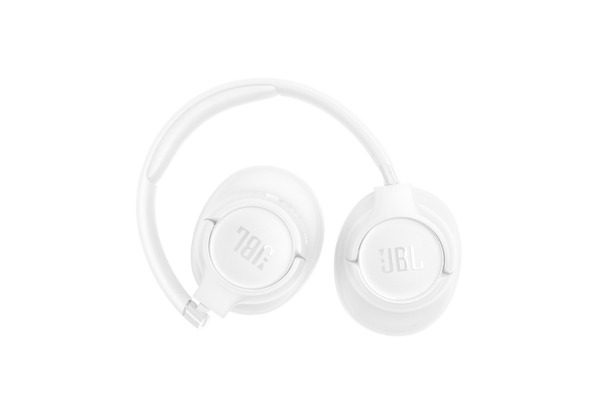JBL TUNE 730BT 무선 오버이어 헤드폰 화이트 이어컵이 접힌 모습 2