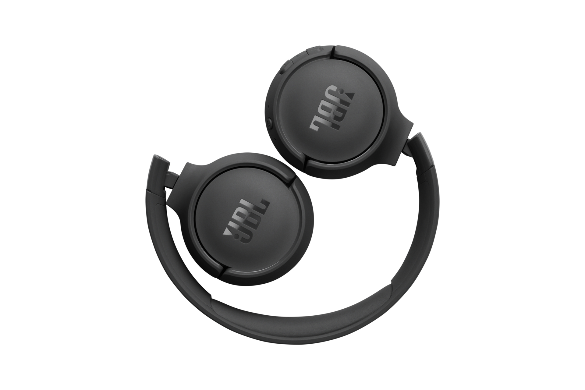 JBL TUNE 520BT 무선 온이어 헤드폰 블랙 이어컵이 안쪽으로 접힌 모습 4