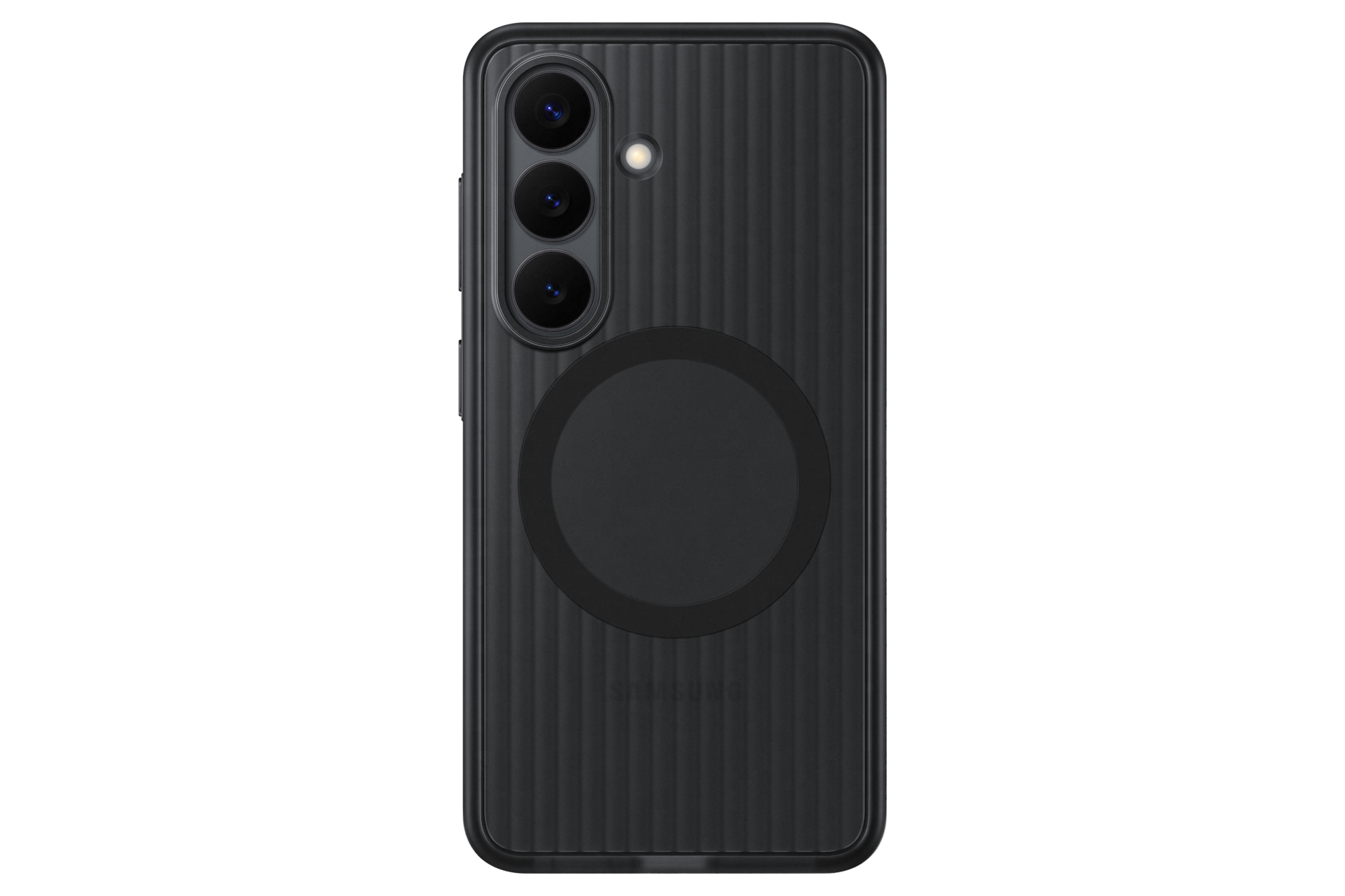 갤럭시 S26 러기드 마그넷 케이스 (블랙) 기기가 장착된 후면 이미지