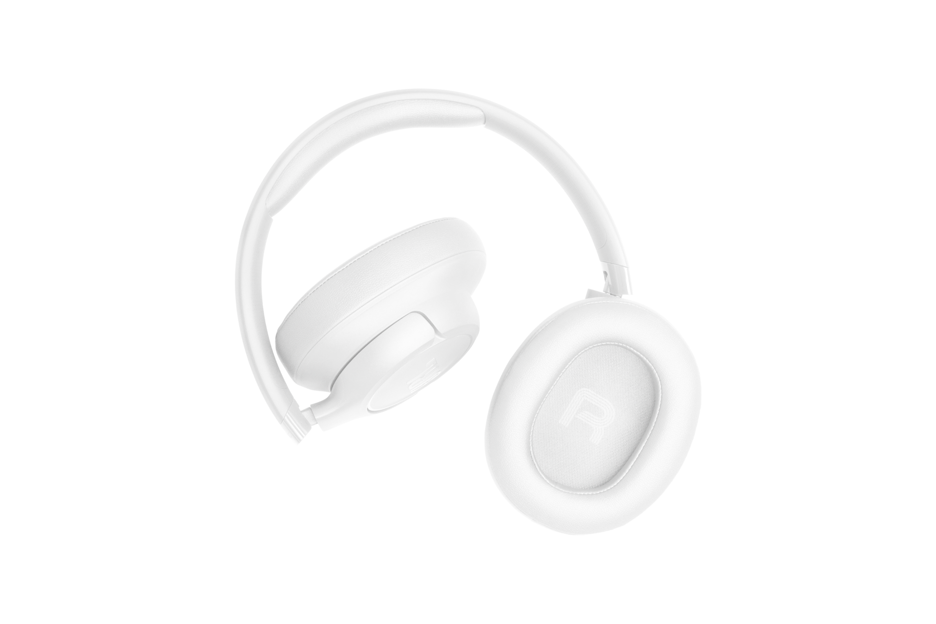 JBL TUNE 730BT 무선 오버이어 헤드폰 화이트 이어컵이 접힌 모습 3
