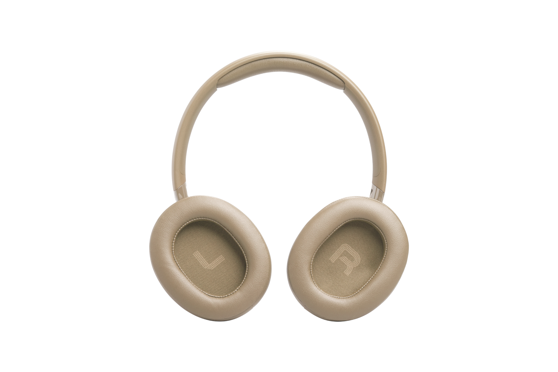 JBL TUNE 730BT 무선 오버이어 헤드폰 베이지 이어컵이 접힌 모습 1