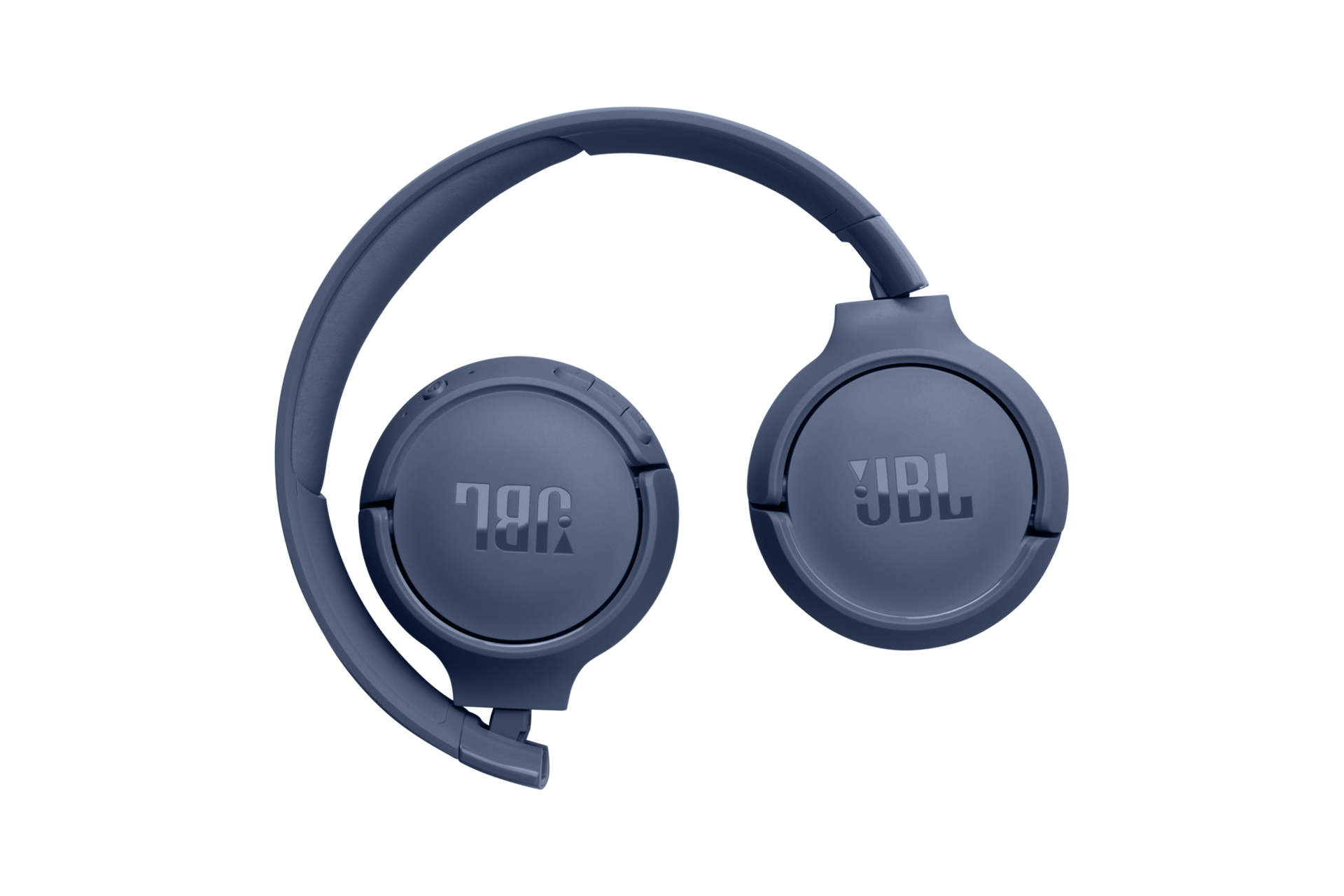 JBL TUNE 520BT 무선 온이어 헤드폰 블루 이어컵이 안쪽으로 접힌 모습 2