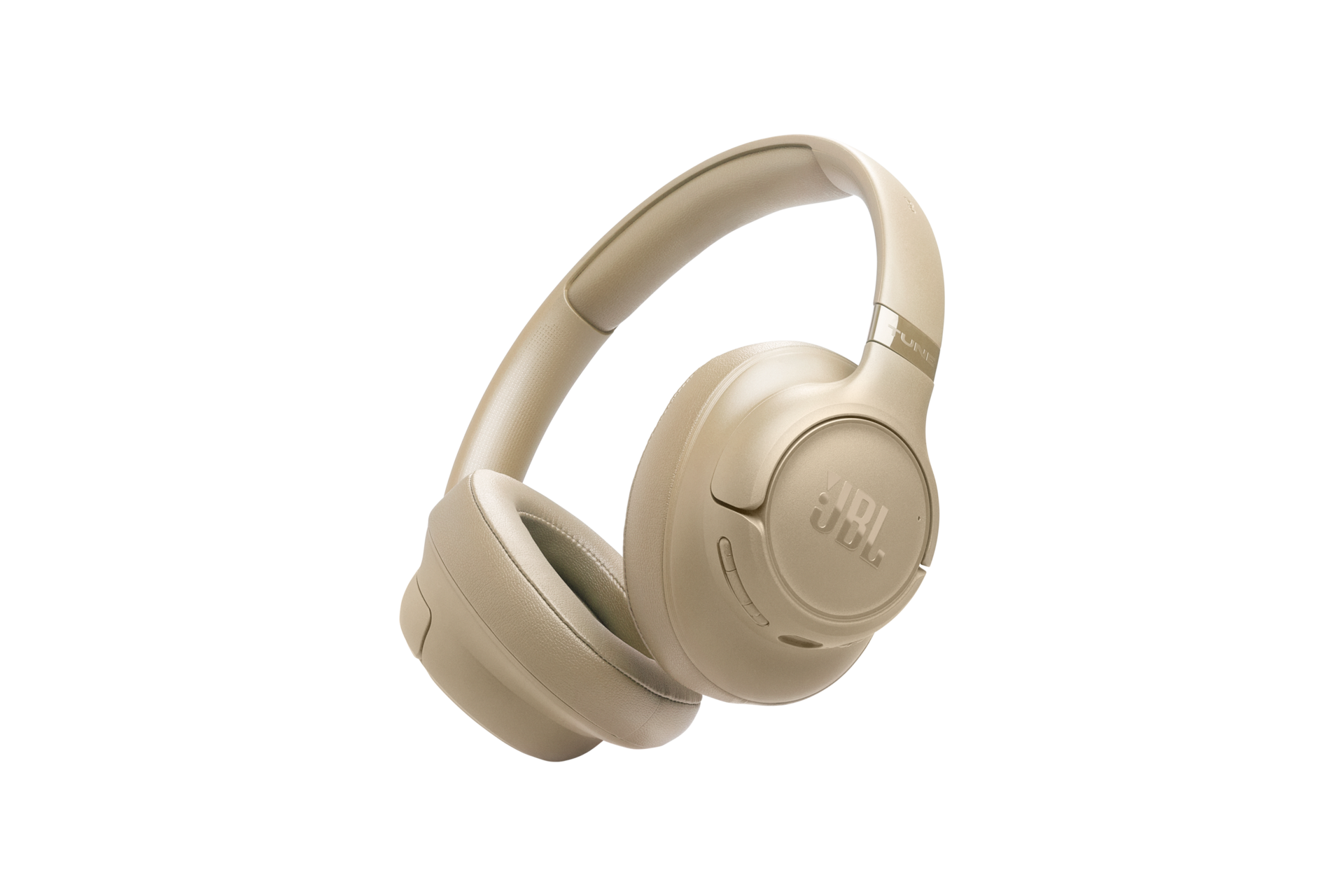 JBL TUNE 730BT 무선 오버이어 헤드폰 베이지 우측 45도 측면