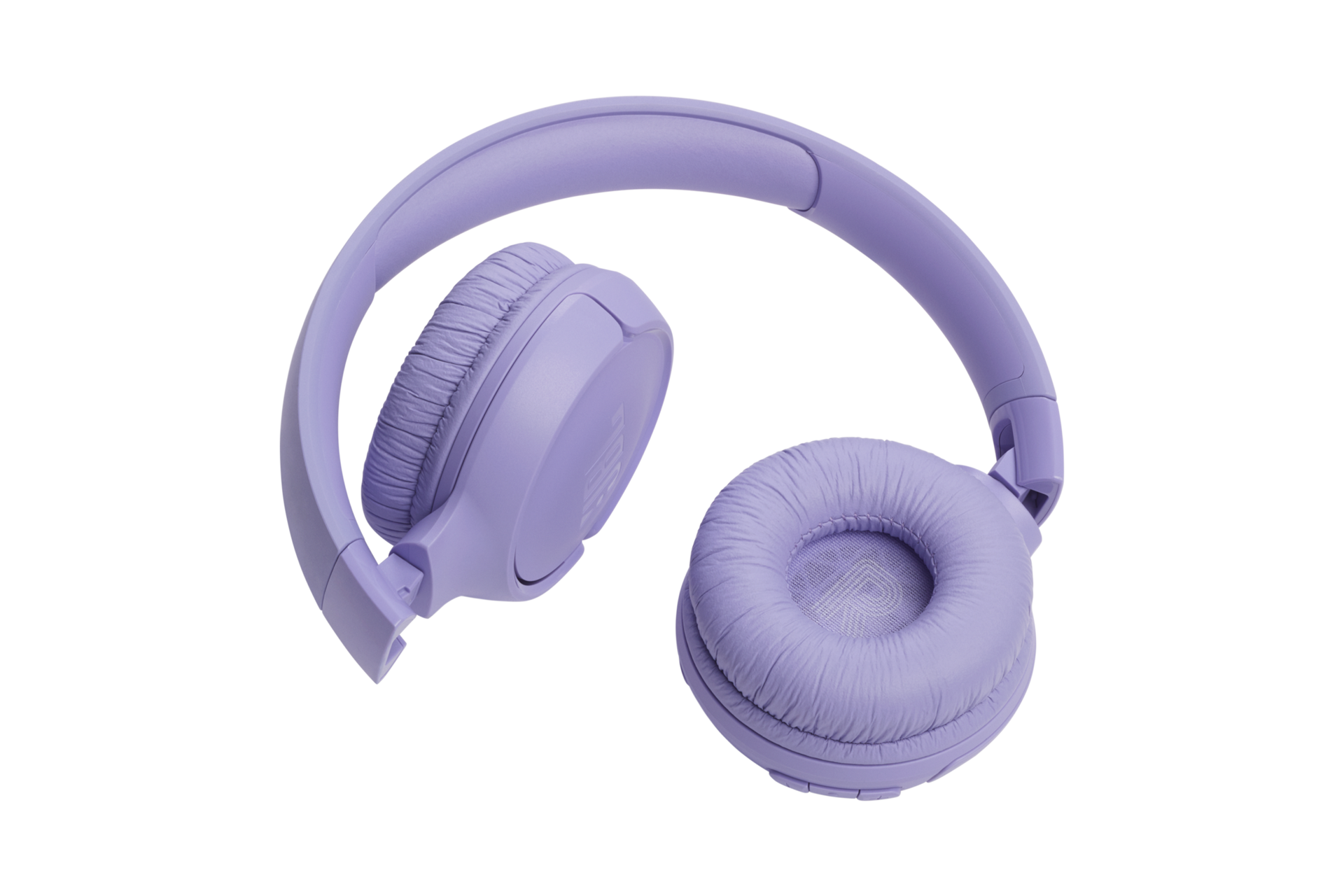 JBL TUNE 520BT 무선 온이어 헤드폰 퍼플 이이컵이 안쪽으로 접힌 모습 3