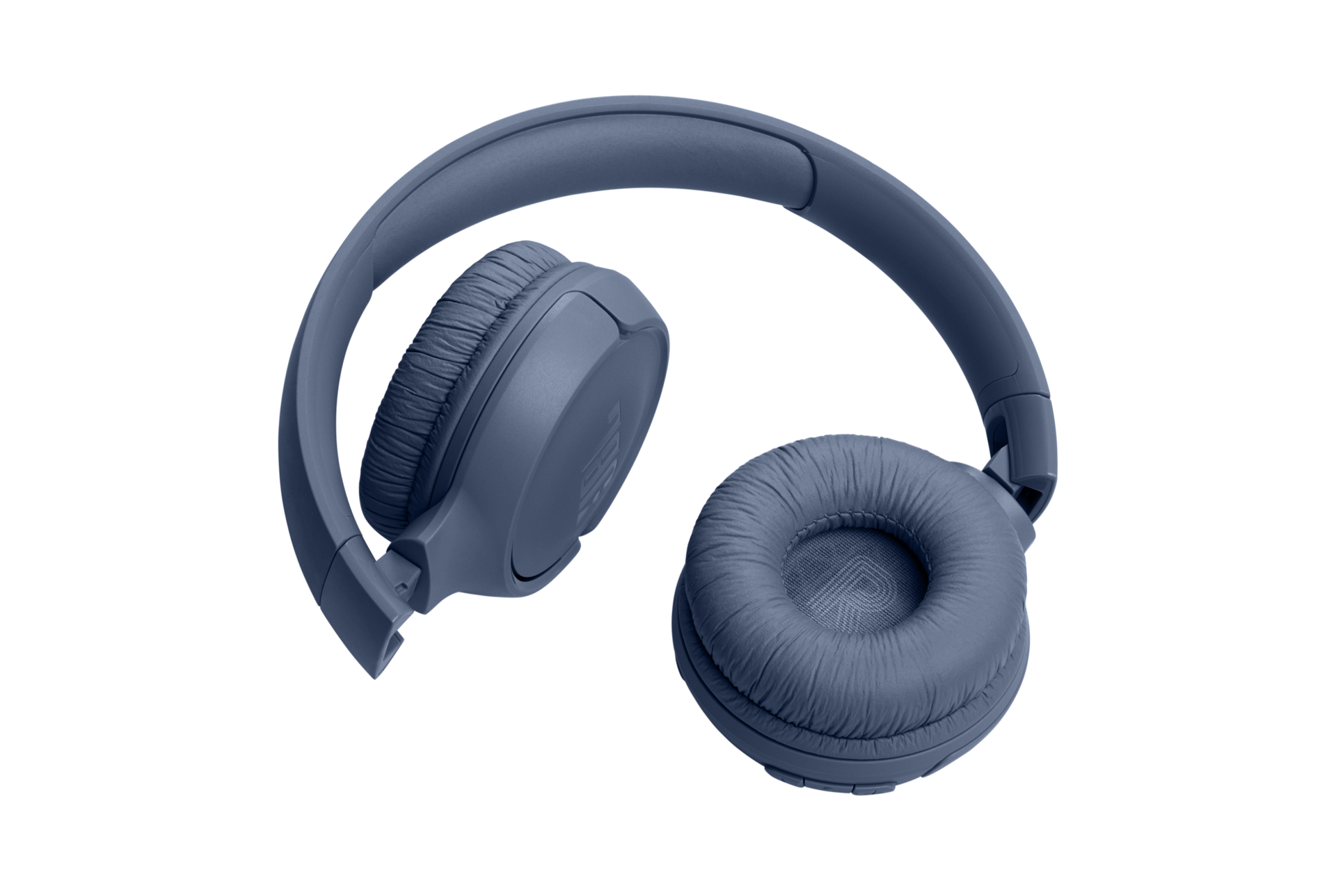 JBL TUNE 520BT 무선 온이어 헤드폰 블루 이어컵이 안쪽으로 접힌 모습 3