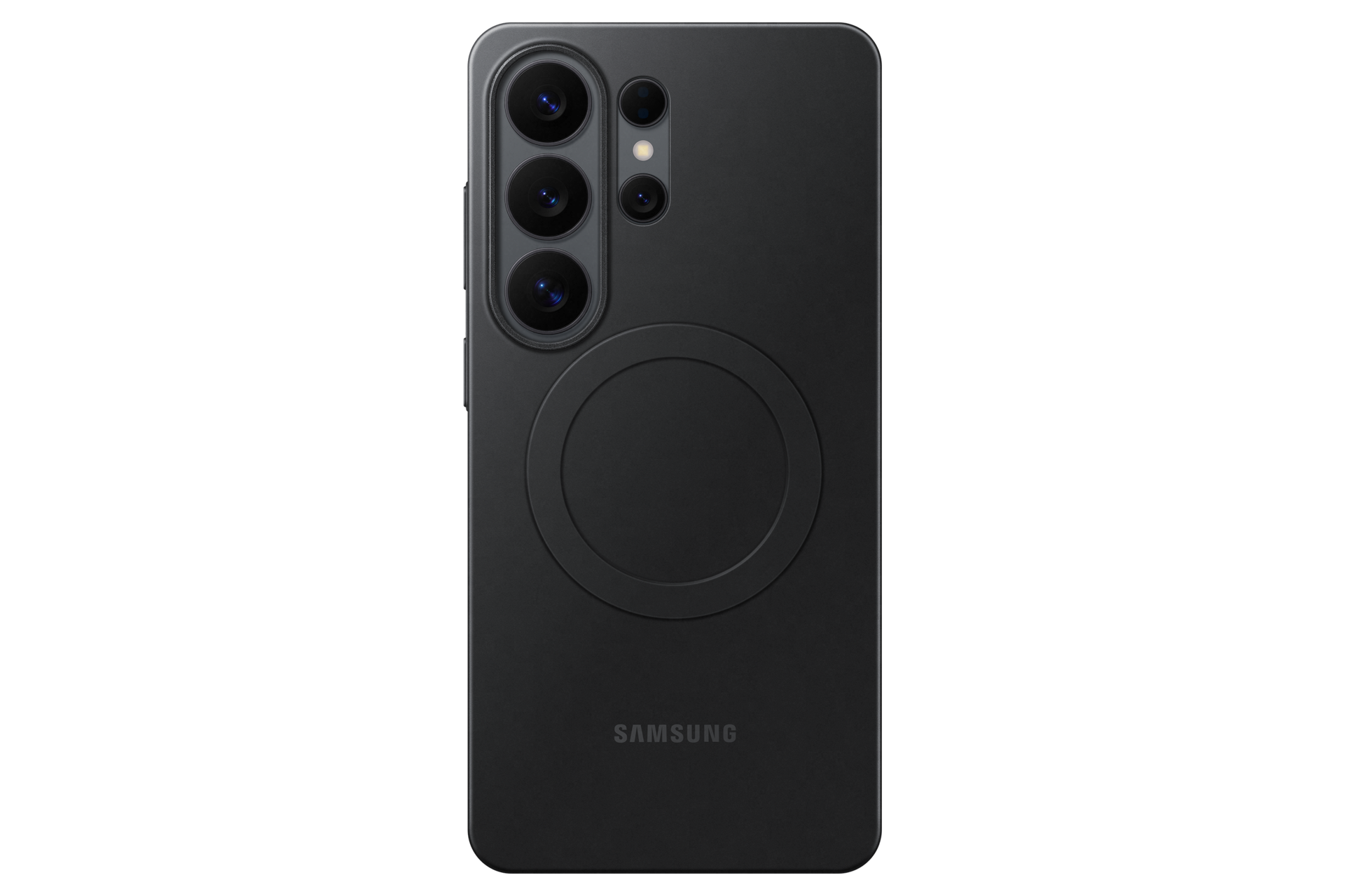 갤럭시 S26 울트라 슬림 마그넷 케이스 (블랙) 기기가 장착된 후면 이미지