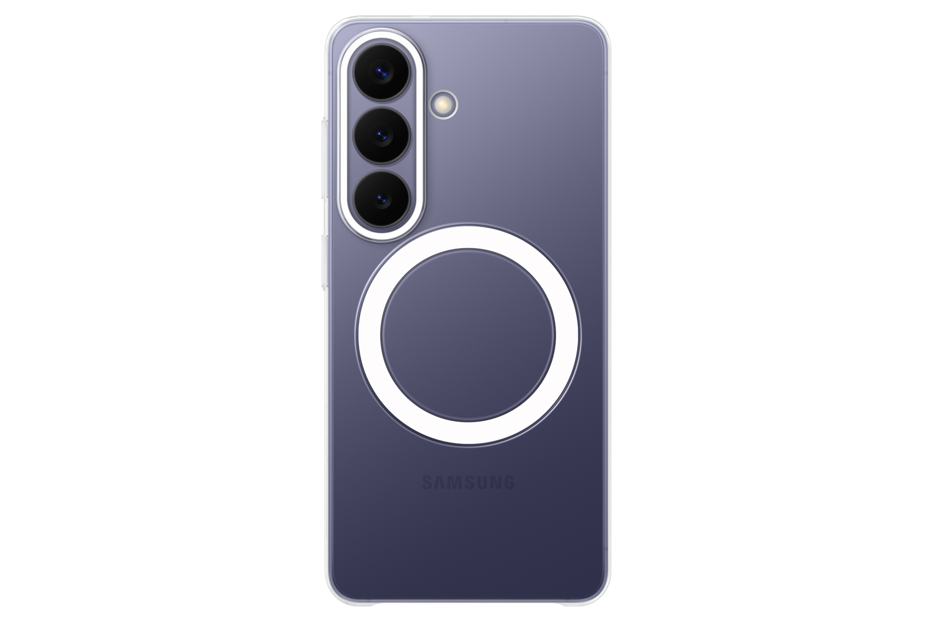 갤럭시 S26 클리어 마그넷 케이스 (투명) 기기가 장착된 후면 이미지