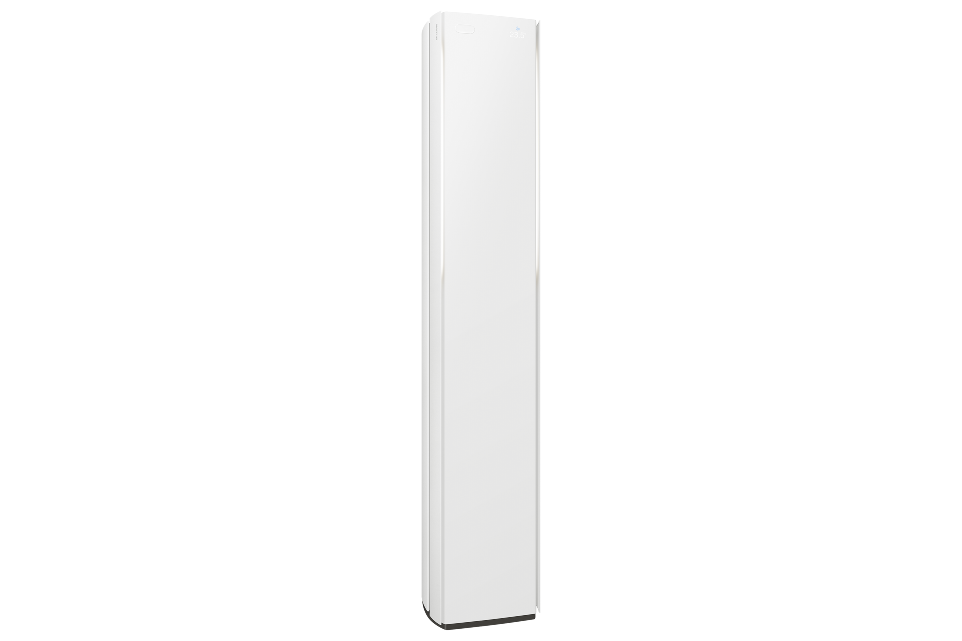 Bespoke AI 무풍콤보 갤러리 프로 청정 62.6/18.7㎡ (선매립) 전원이 켜져 있는 스탠드 에어컨 좌측 15도