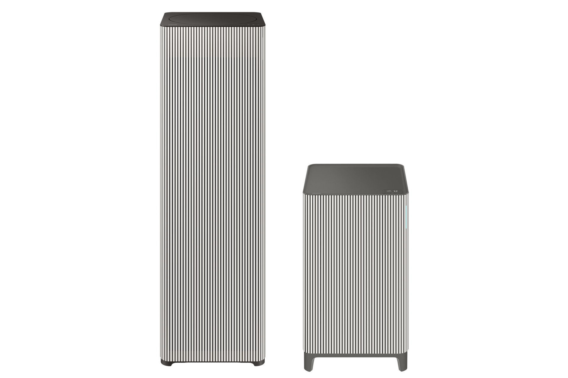 Infinite AI 공기청정기 (80㎡+33㎡, S 필터) 더블 패키지 에센셜 베이지 80㎡ 정면 이미지와 33㎡ 정면이미지