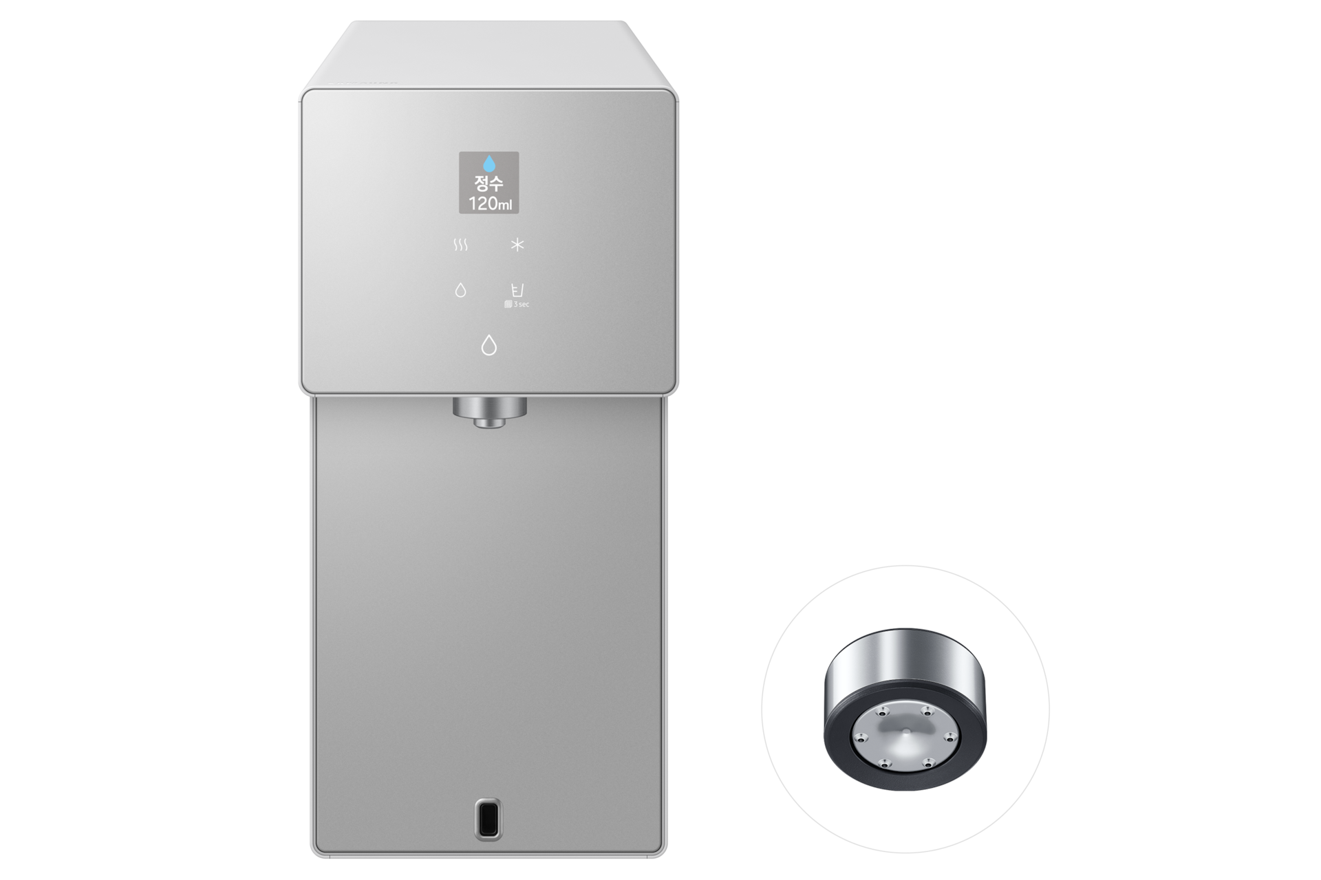 Bespoke AI 정수기 (냉/온/정수)+브루어 키트 사틴 베이지 정면