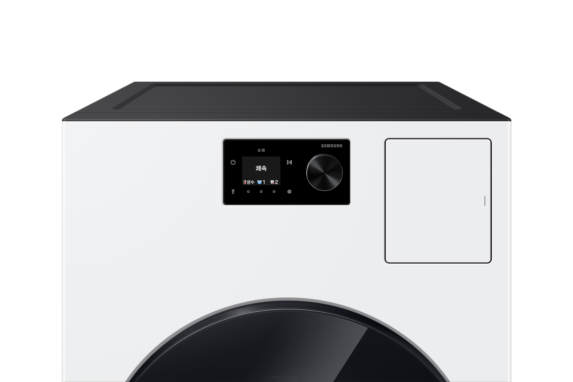 Bespoke AI 콤보 25/18kg (71.1mm LCD) 화이트 상단 확대