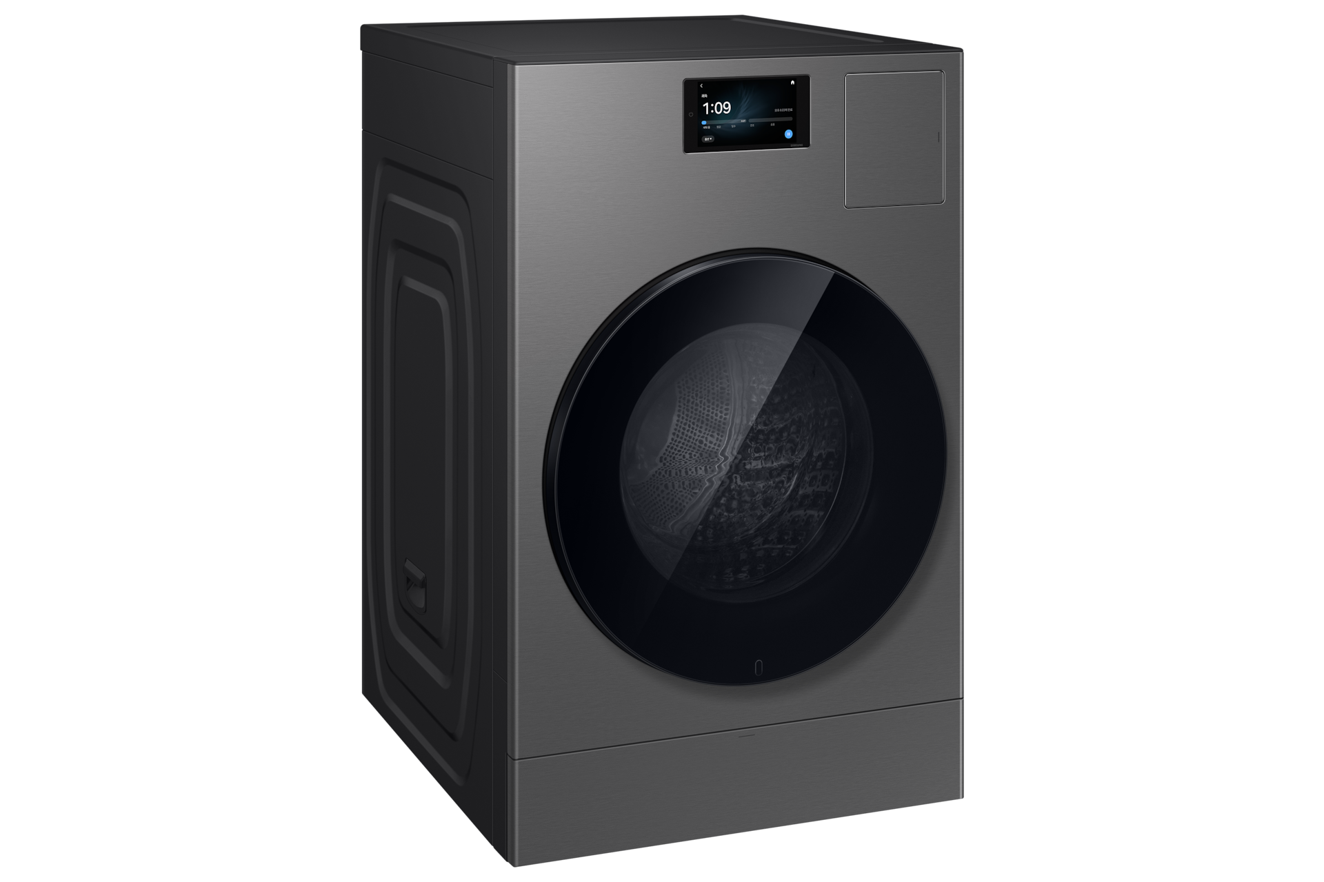 Bespoke AI 콤보 25/20kg (177.8mm LCD) 다크스틸 좌측 30도