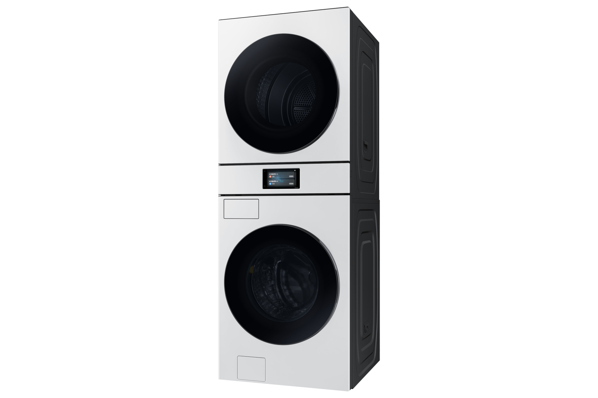 Bespoke AI 원바디 25/22kg (177.8mm LCD) 니트화이트 우측면 15도