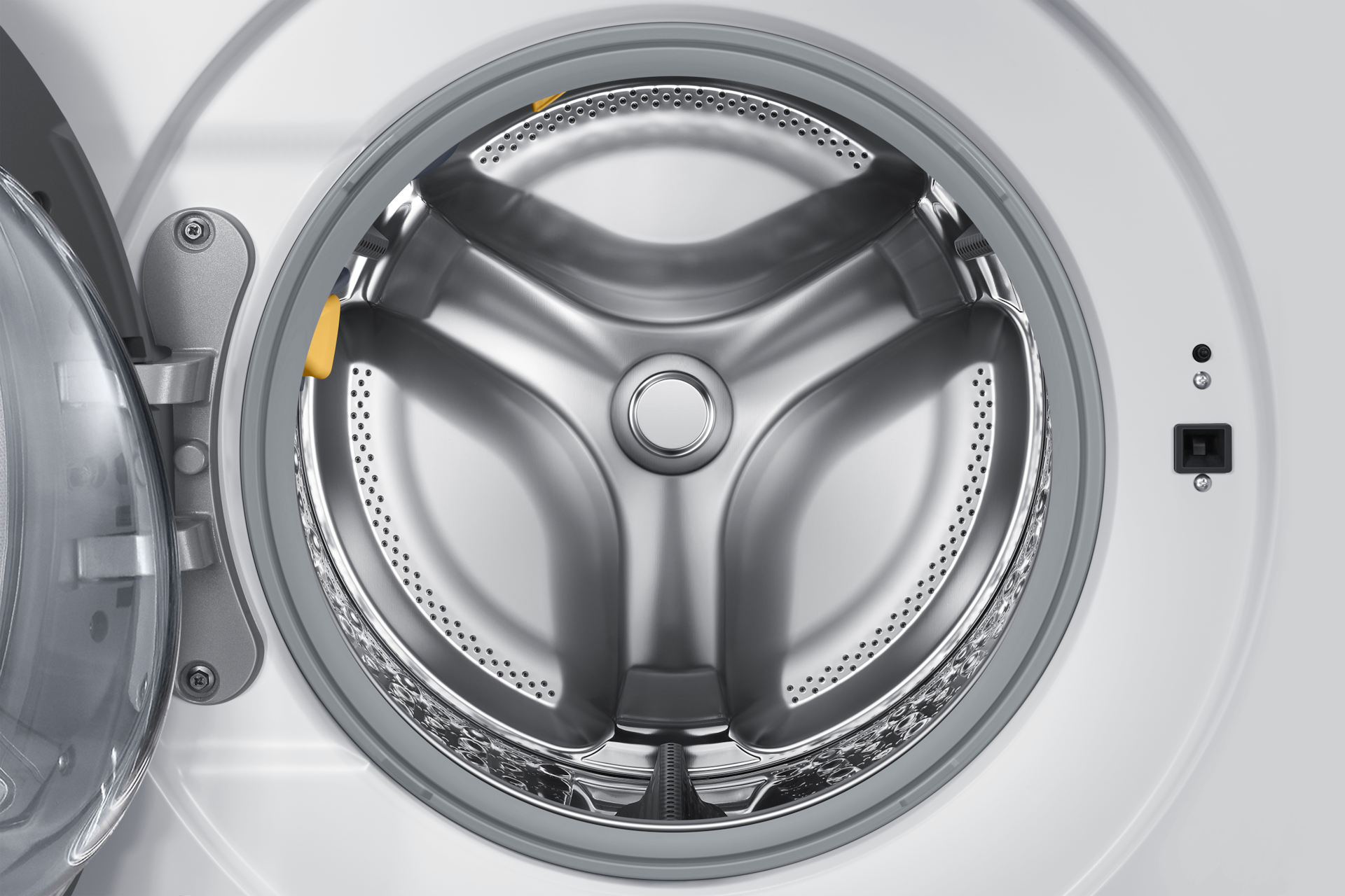 Bespoke AI 원바디 25/22kg (177.8mm LCD) 니트화이트 세탁기 내부확대