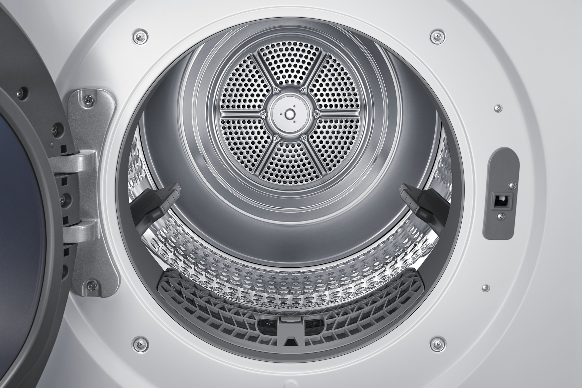 Bespoke AI 원바디 24/20kg (71.1mm LCD) 화이트 건조기 내부확대