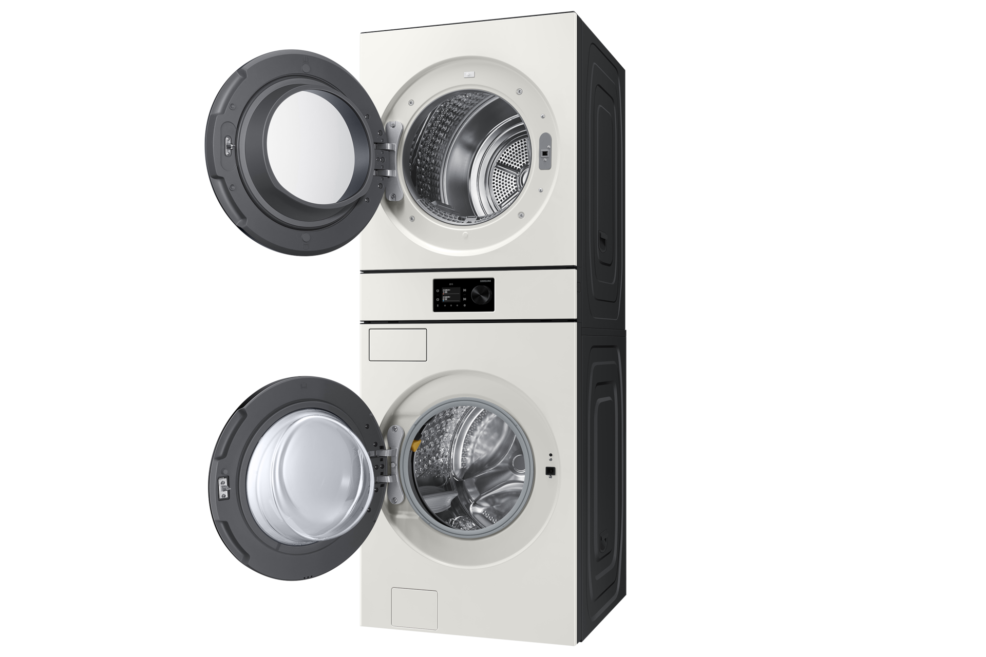 Bespoke AI 원바디 24/20kg (71.1mm LCD) 그레이지 우측면 15도 도어열림