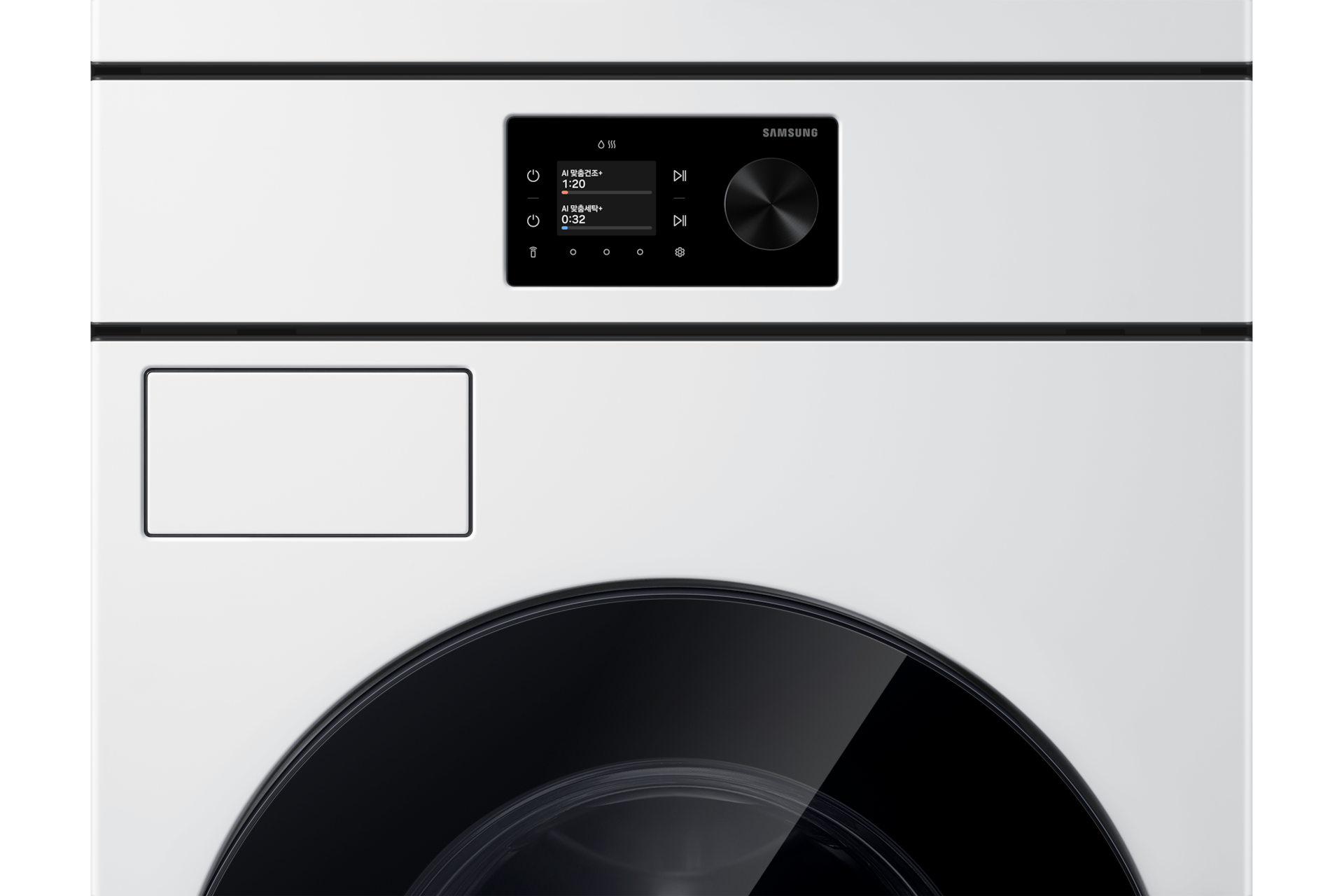 Bespoke AI 원바디 24/20kg (71.1mm LCD) 화이트 LCD화면확대