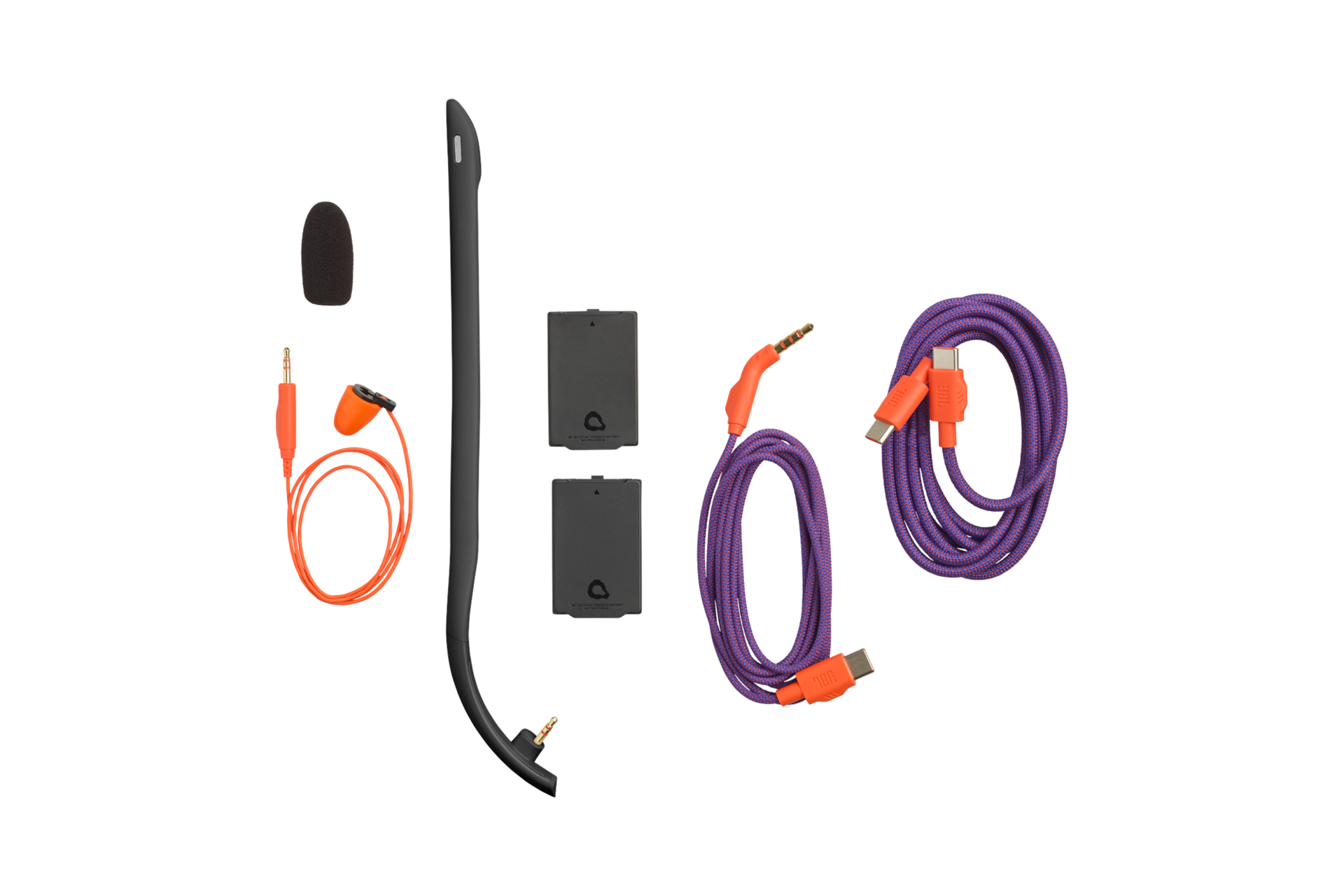 JBL QUANTUM 950 무선 게이밍 헤드셋의 구성품