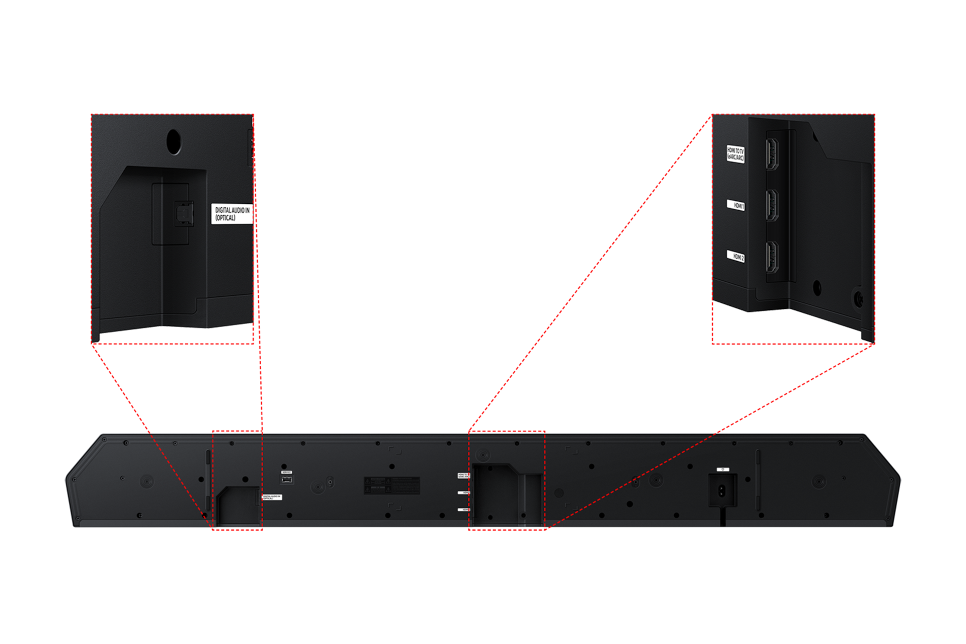 11.1.4ch 사운드바 Q990H Jack port