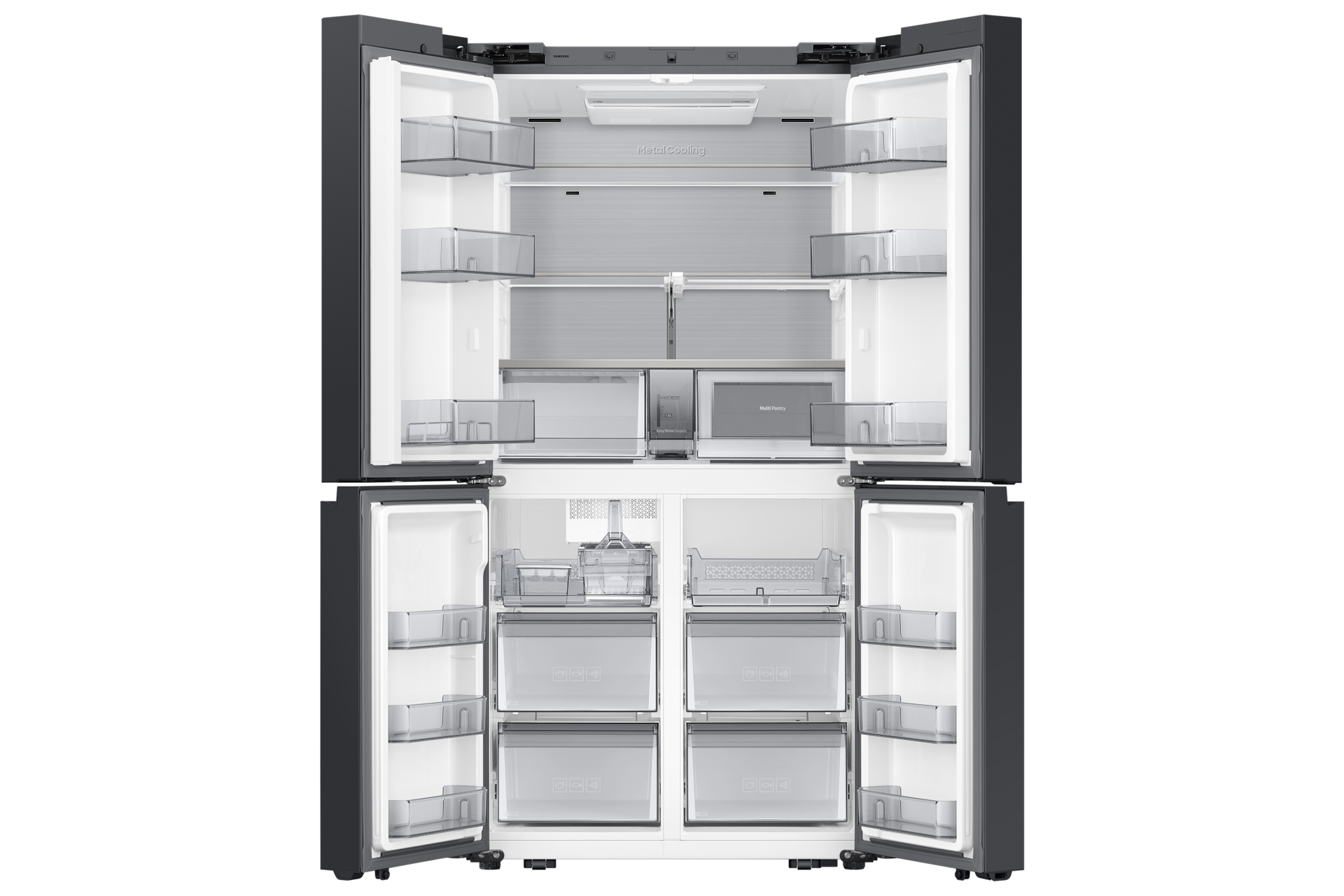 Bespoke AI 패밀리허브 4도어 864L (81.2cm, AI 푸드매니저) 클린 화이트 내상컷