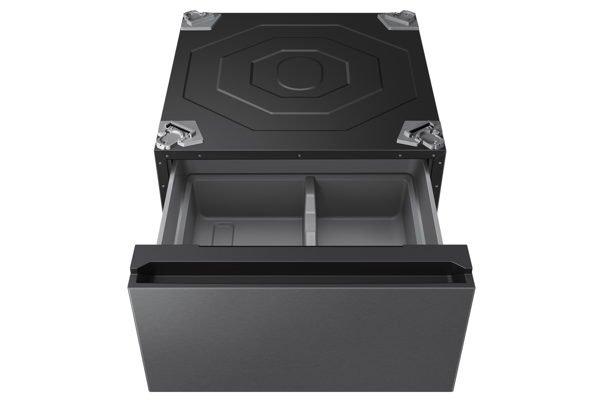 Bespoke AI 콤보 25/20kg (177.8mm LCD)+수납함 다크스틸 수납함 단품 열림