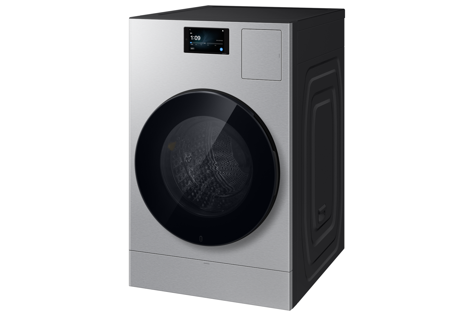 Bespoke AI 콤보 25/20kg (177.8mm LCD)+수납함 실버스틸 콤보 우측 30도