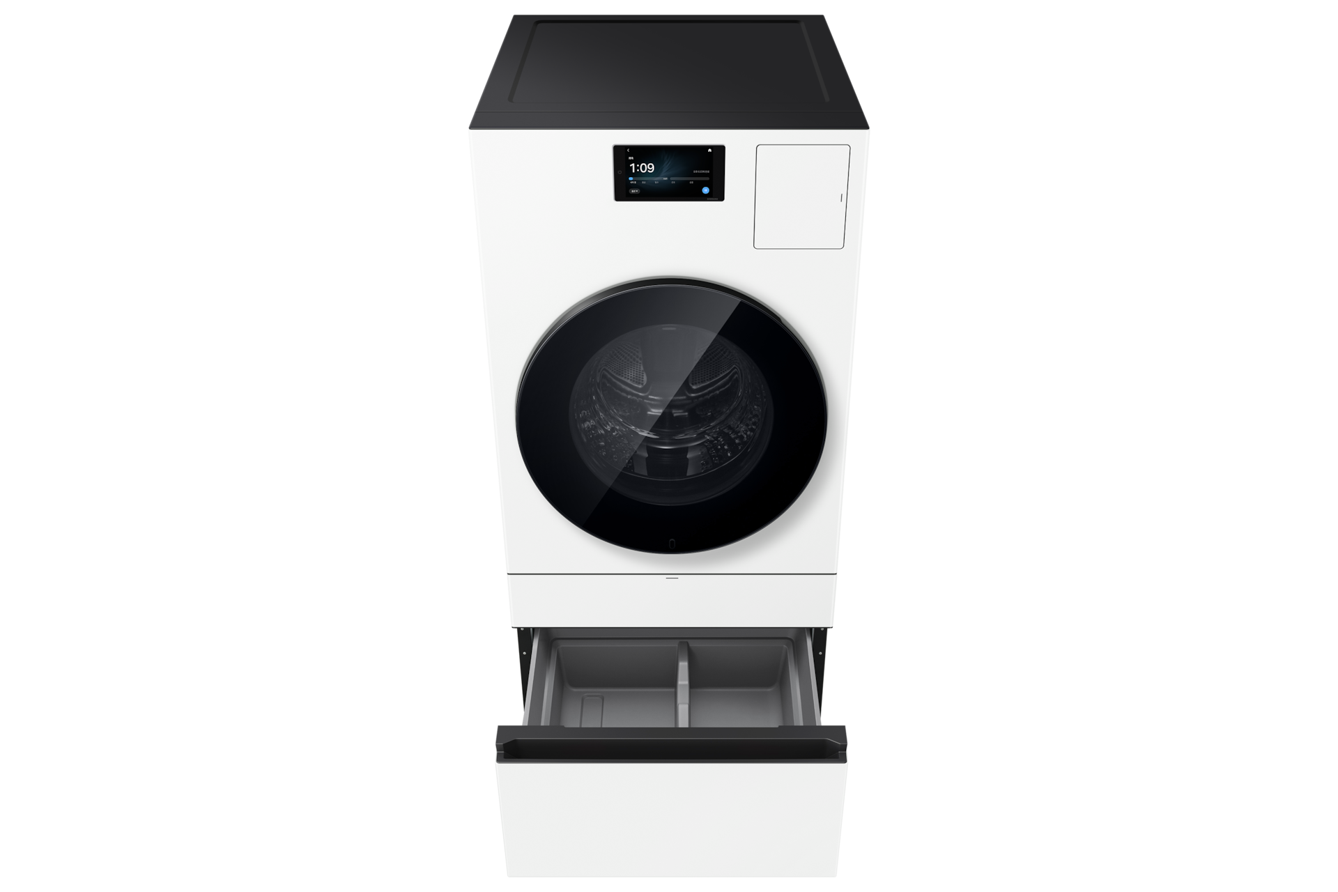 Bespoke AI 콤보 25/20kg (177.8mm LCD)+수납함 화이트 수납함 열림