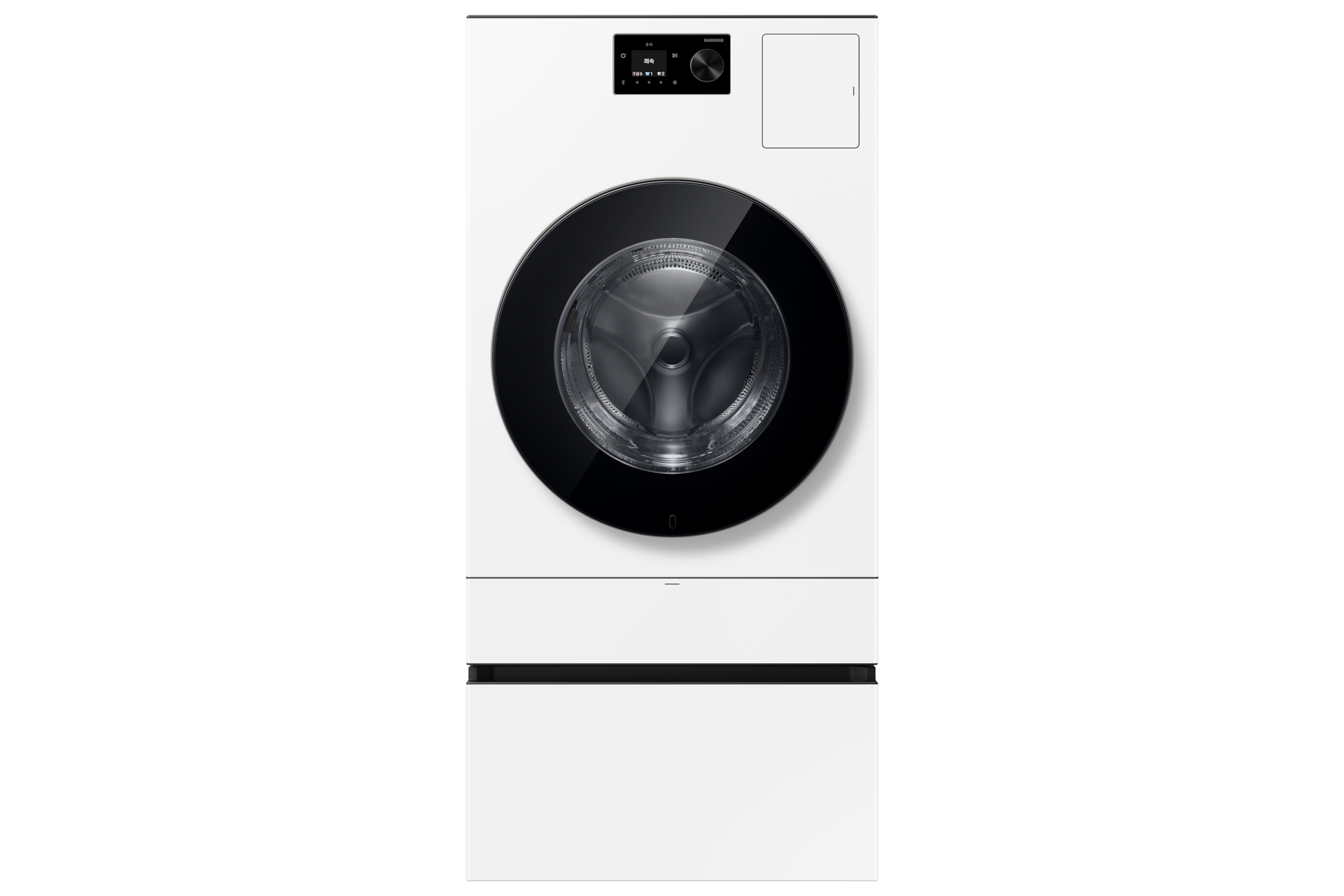 Bespoke AI 콤보 25/18kg (71.1mm LCD)+수납함 화이트 정면