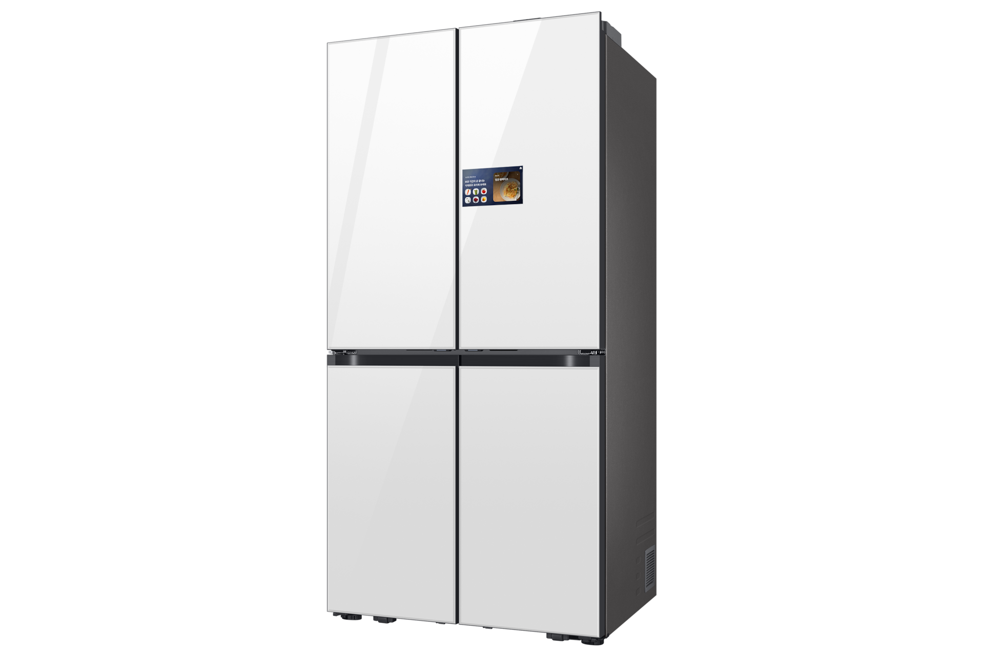 Bespoke AI 패밀리허브 4도어 키친핏 Max 602L (22.5cm, AI 푸드매니저) 클린 화이트 우측면