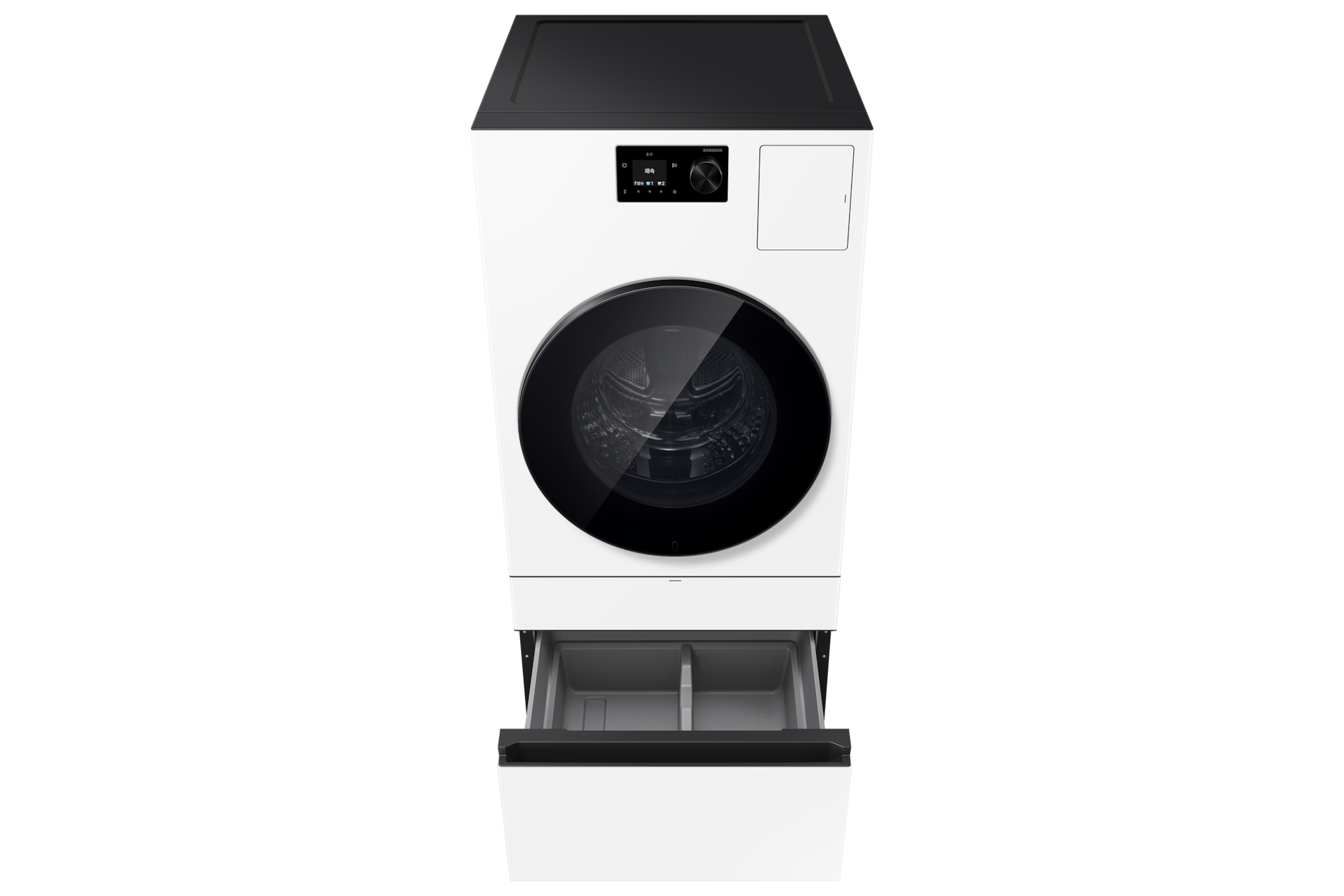 Bespoke AI 콤보 25/18kg (71.1mm LCD)+수납함 화이트 수납함 열림