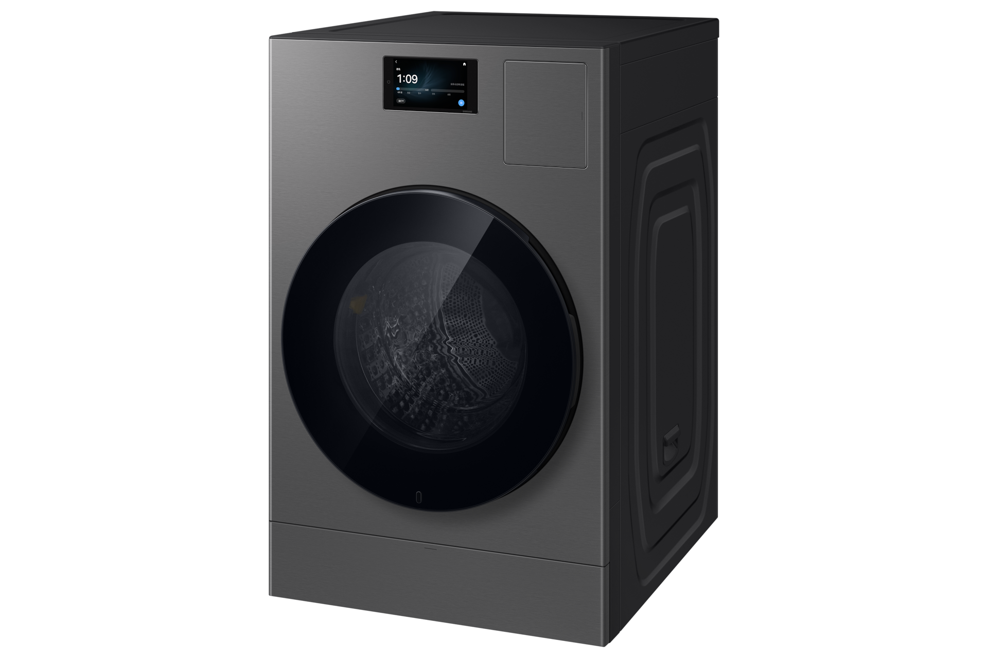 Bespoke AI 콤보 25/20kg (177.8mm LCD)+수납함 다크스틸 콤보 우측 30도