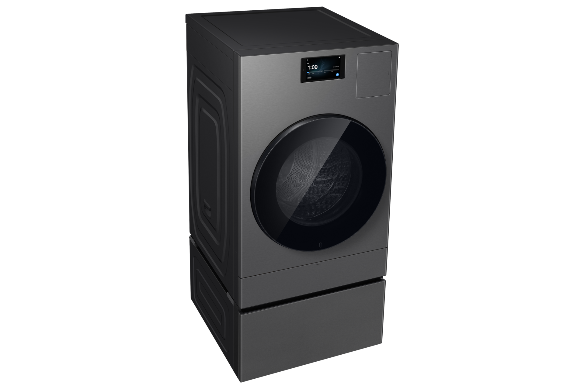 Bespoke AI 콤보 25/20kg (177.8mm LCD)+수납함 다크스틸 좌측