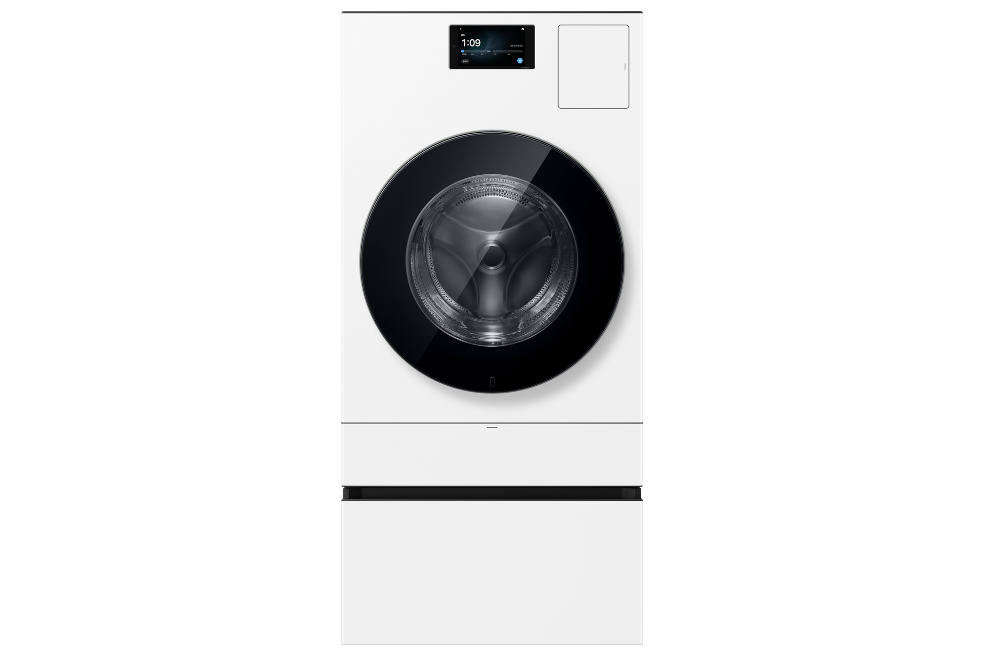 Bespoke AI 콤보 25/20kg (177.8mm LCD)+수납함 화이트 정면