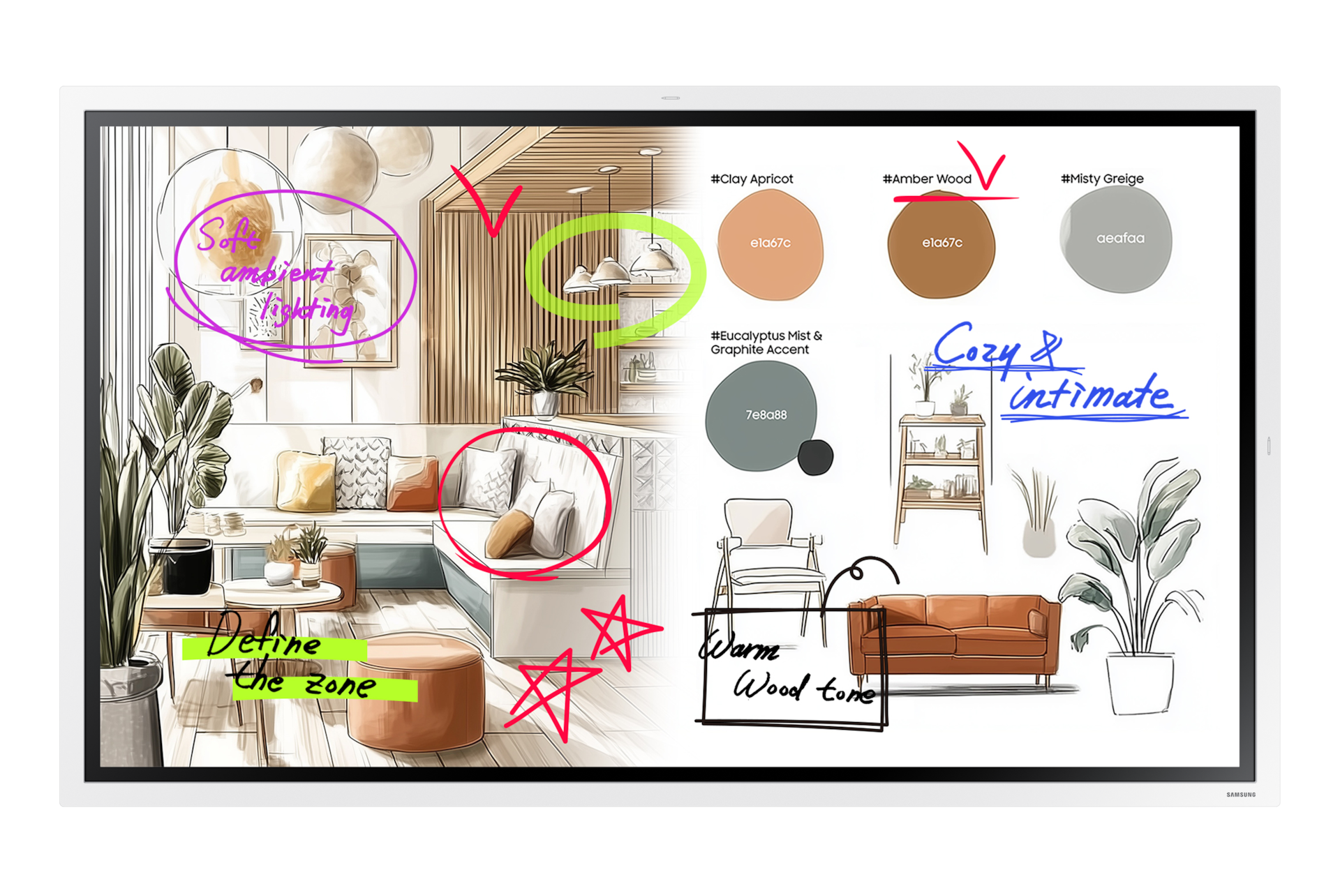 Flip Pro 전자칠판 55인치 정면