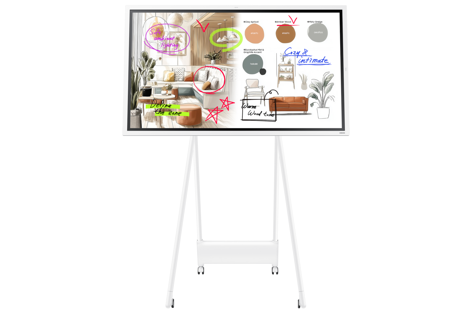 Flip Pro 전자칠판 55인치 스탠드 설치 가로형