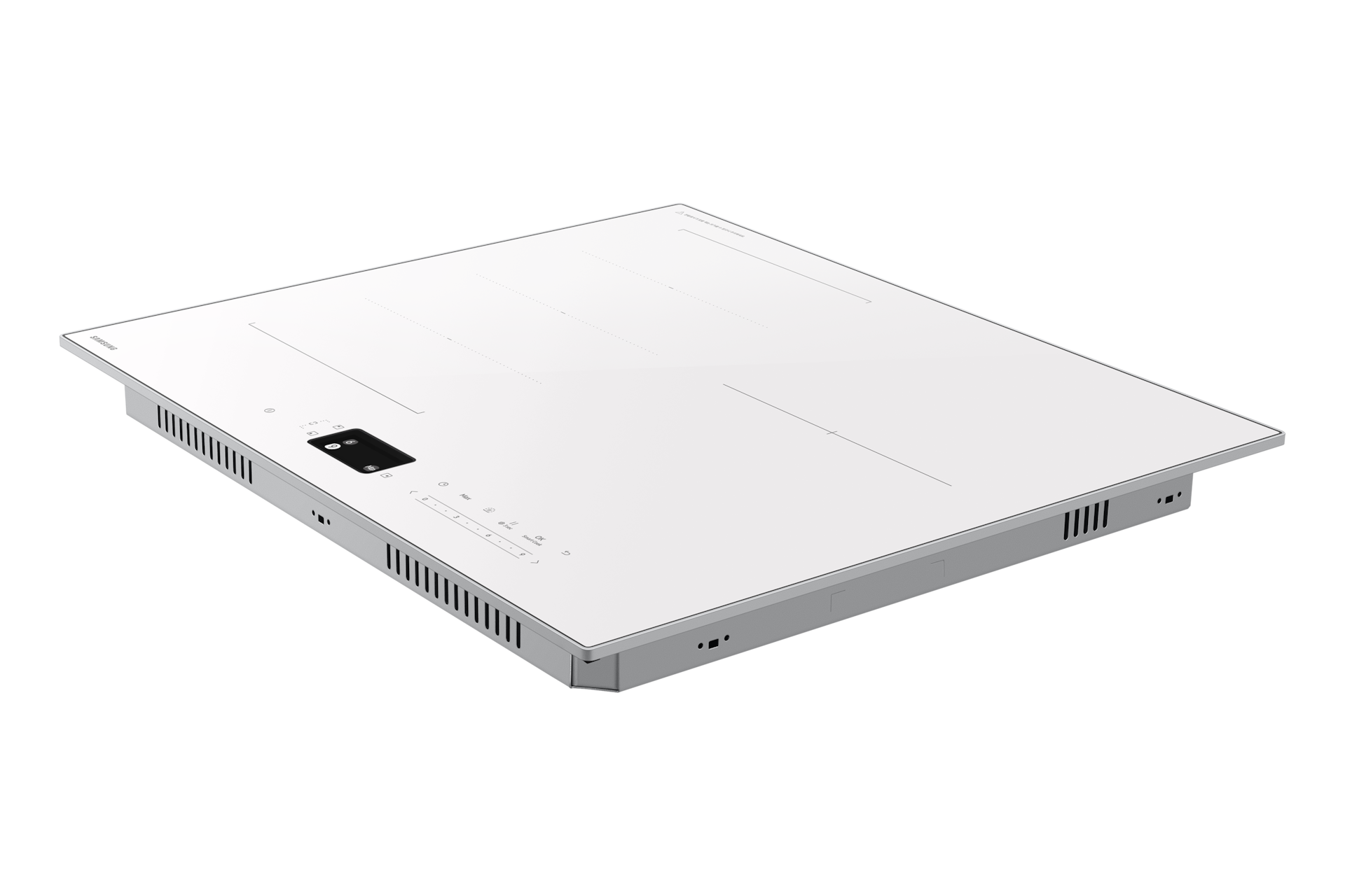 Bespoke AI 인덕션 (플렉스존) 화이트  바닥에 눕힌 오른쪽 측면