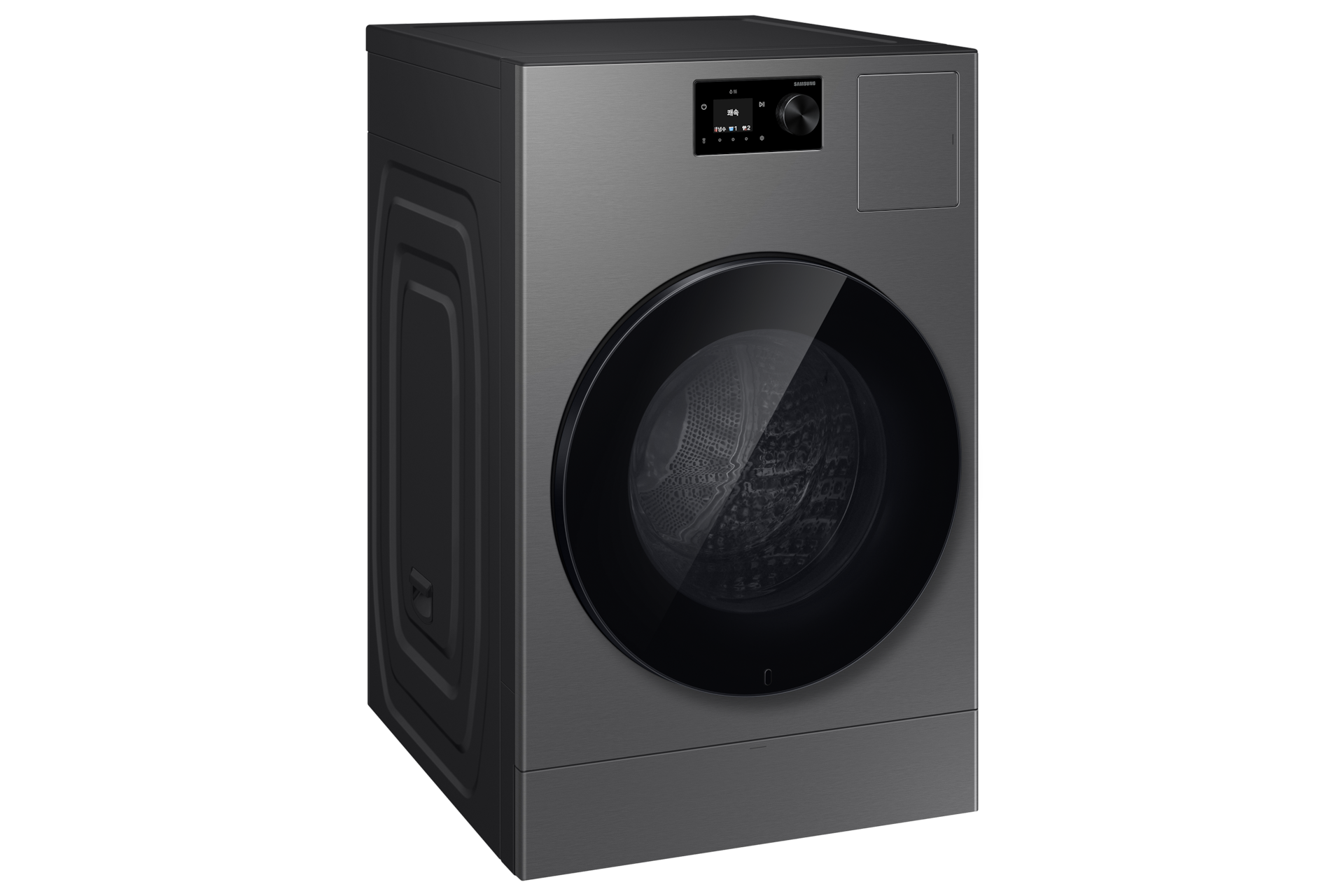 Bespoke AI 콤보 25/18kg (71.1mm LCD) 다크스틸 좌측 30도