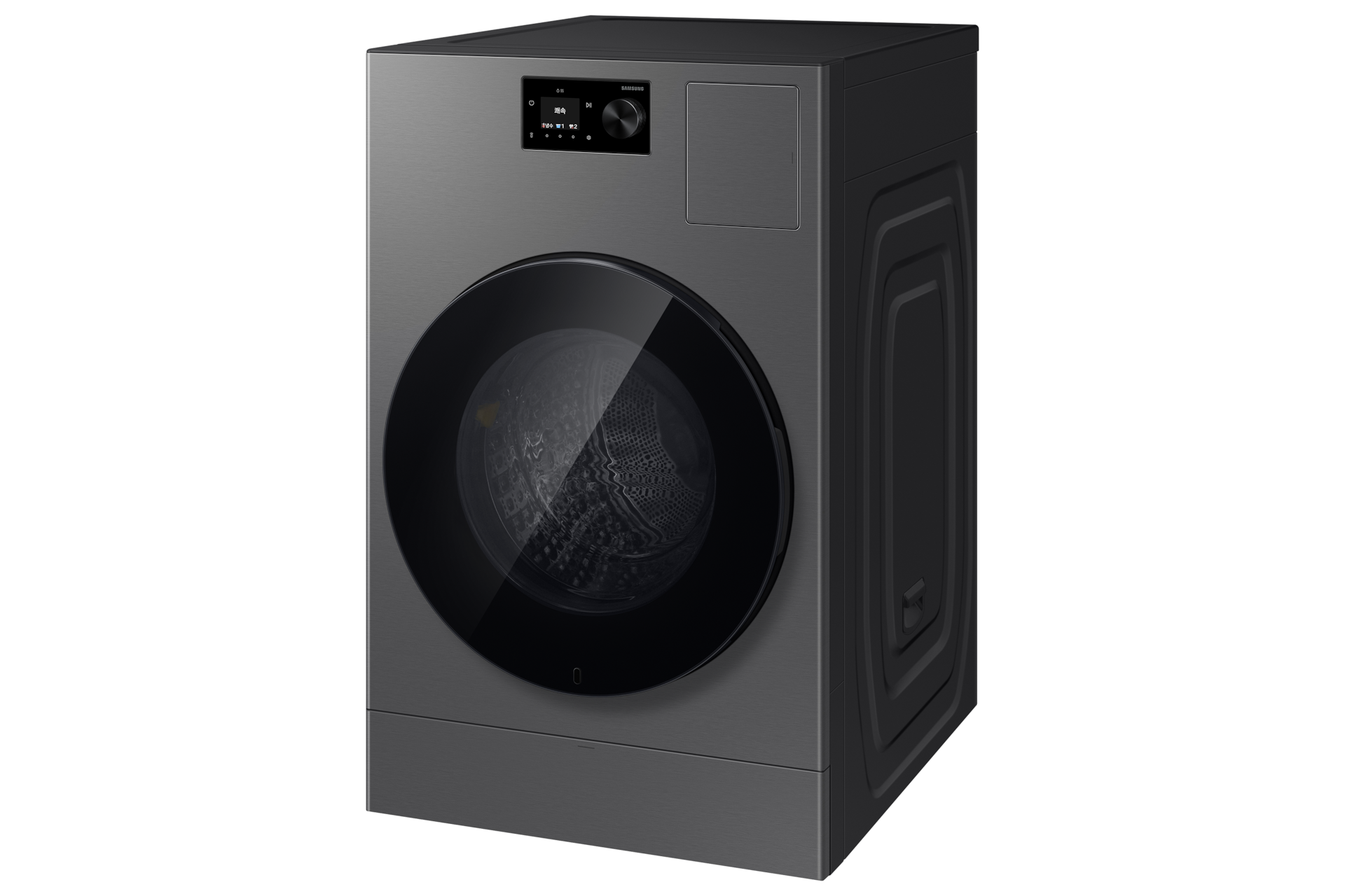 Bespoke AI 콤보 25/18kg (71.1mm LCD) 다크스틸 우측 30도