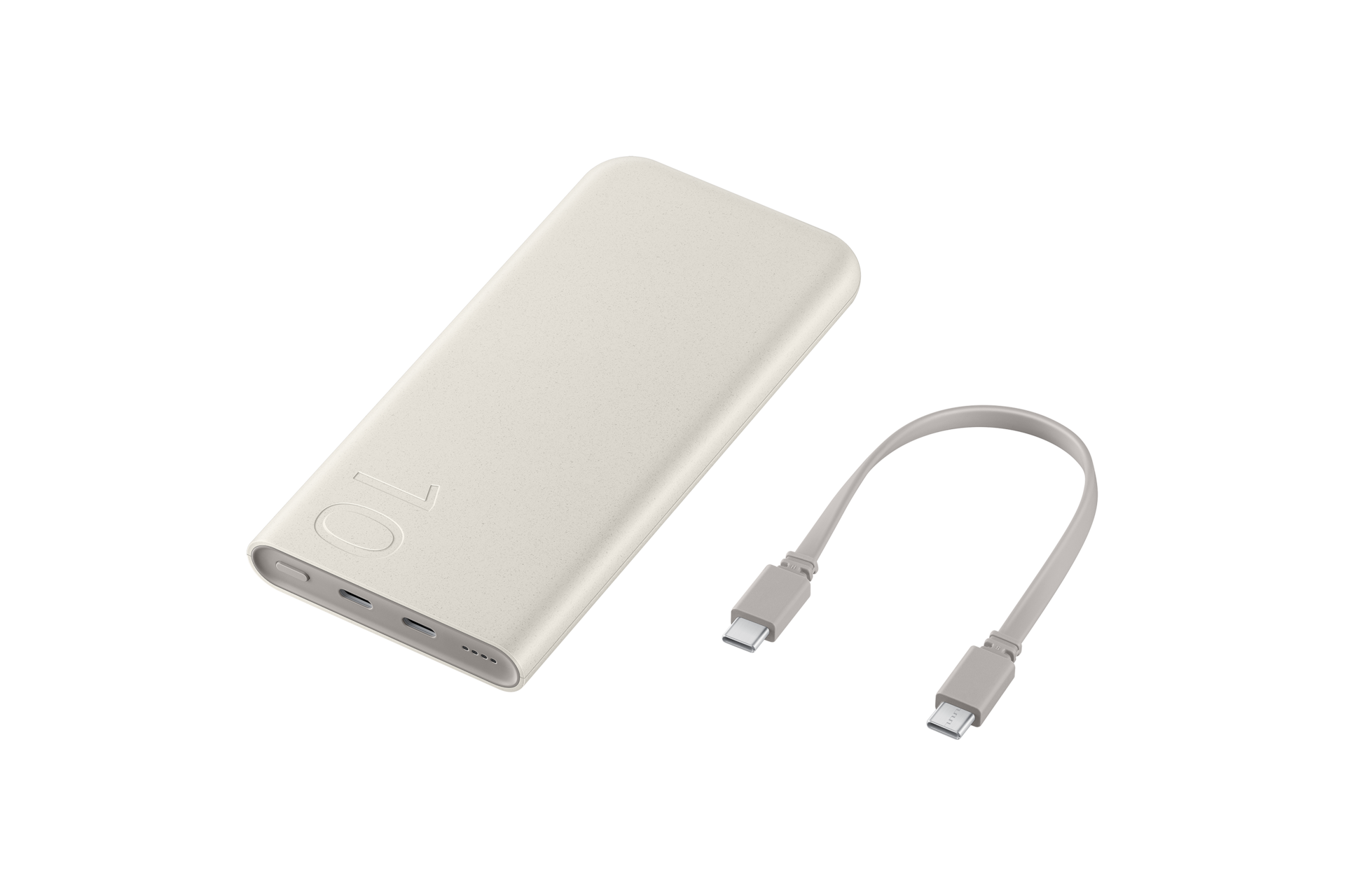 PD 배터리팩 10,000mAh (2026, 25W) (베이지) 배터리 본품+케이블 이미지