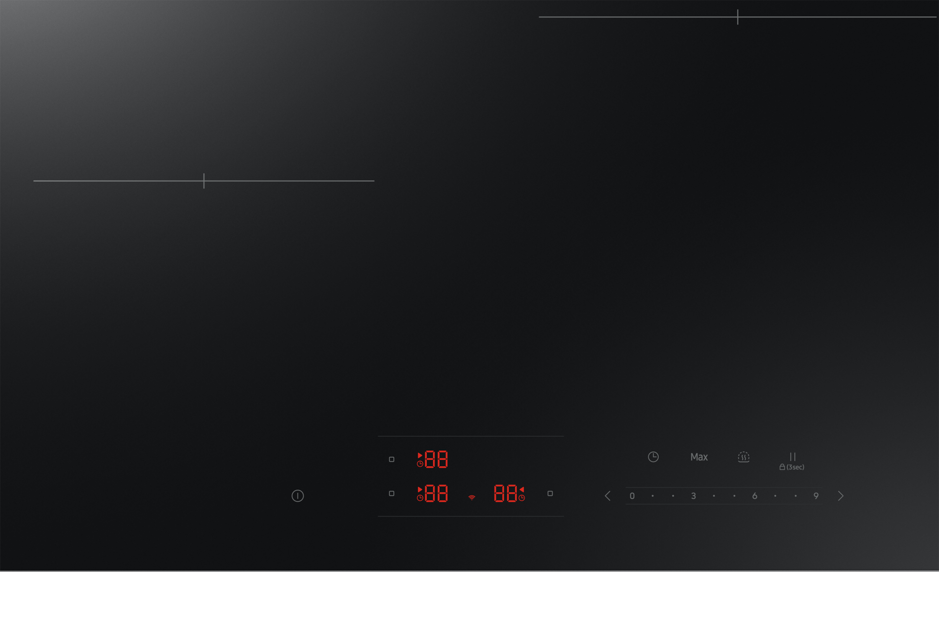 인덕션 블랙 조작부 확대