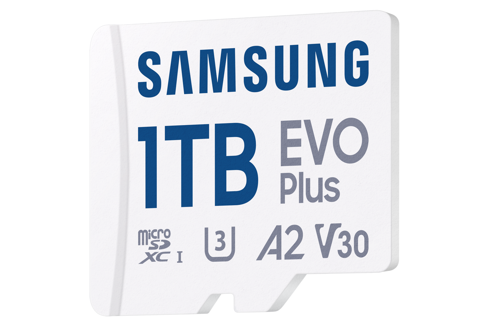 마이크로SD 메모리카드 EVO Plus 1 TB (화이트) 왼쪽으로 30도 돌아간 정면 이미지