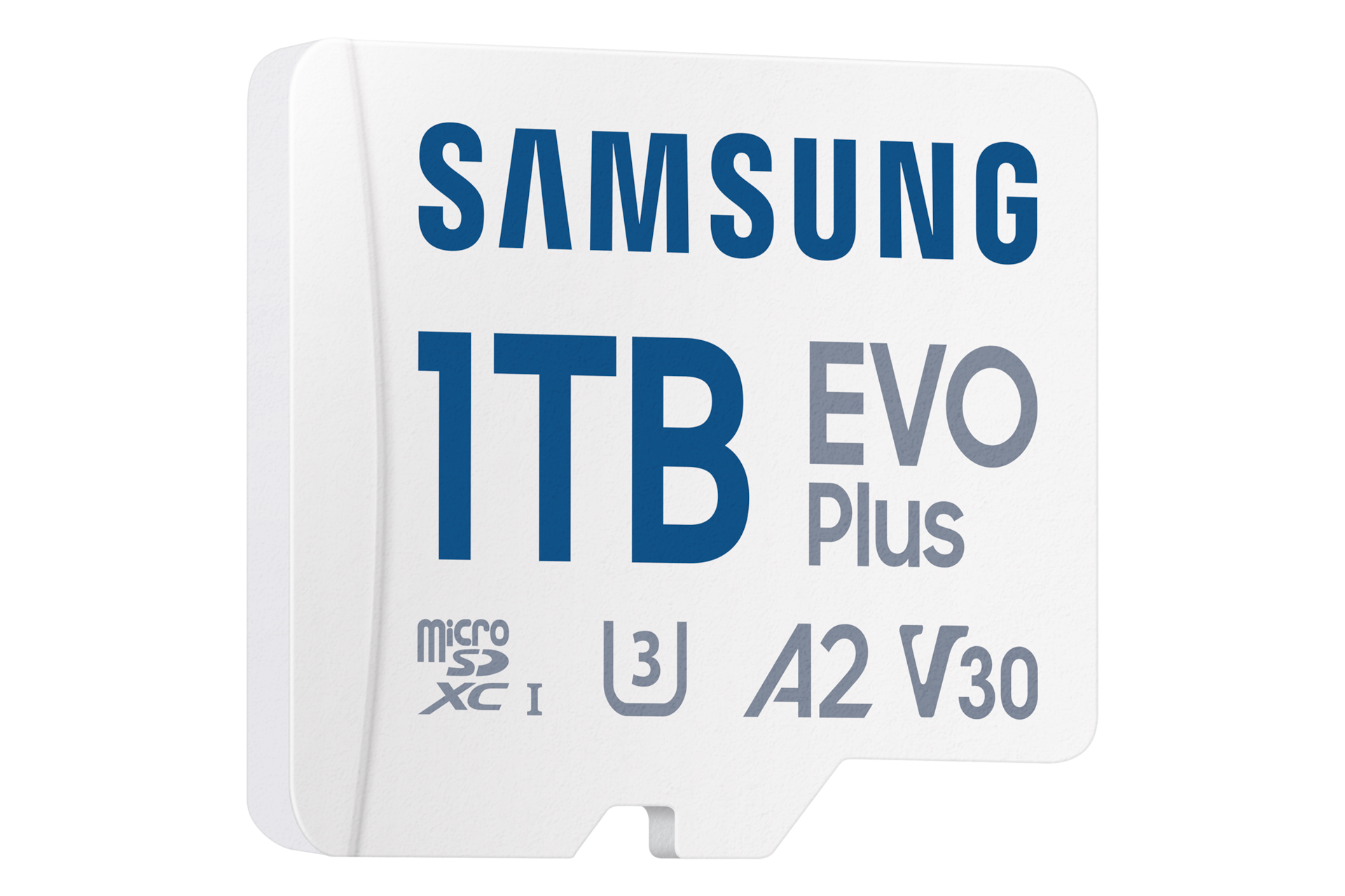 마이크로SD 메모리카드 EVO Plus 1 TB (화이트) 오른쪽으로 30도 돌아간 정면 이미지